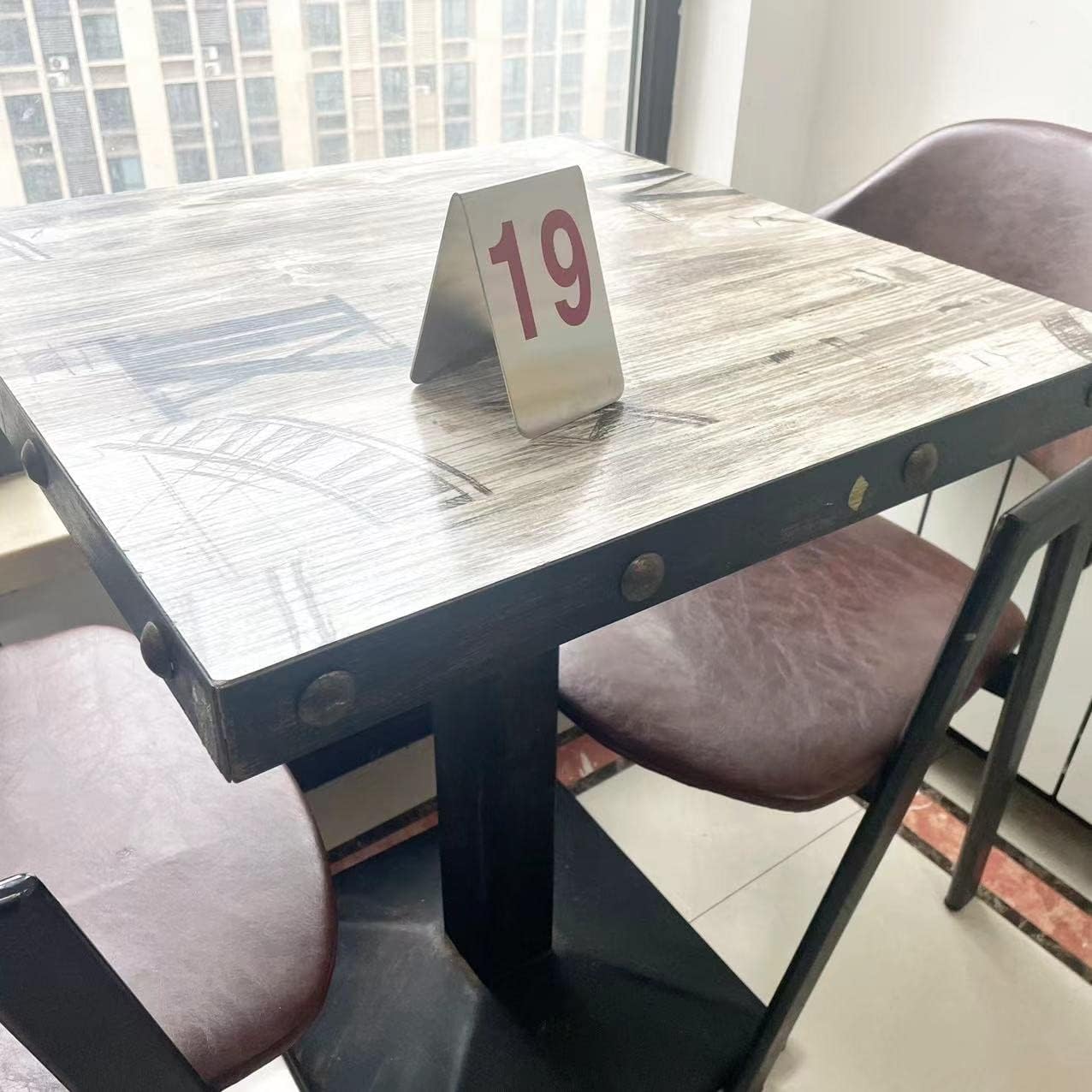 Metal Place Cards Stackable Tent Style Table Numbers,Place Card Holders for TRPG Wedding Party Restaurants Cafes Bars Gatherings Meeting Room Board Games (Red, Large 11-20)