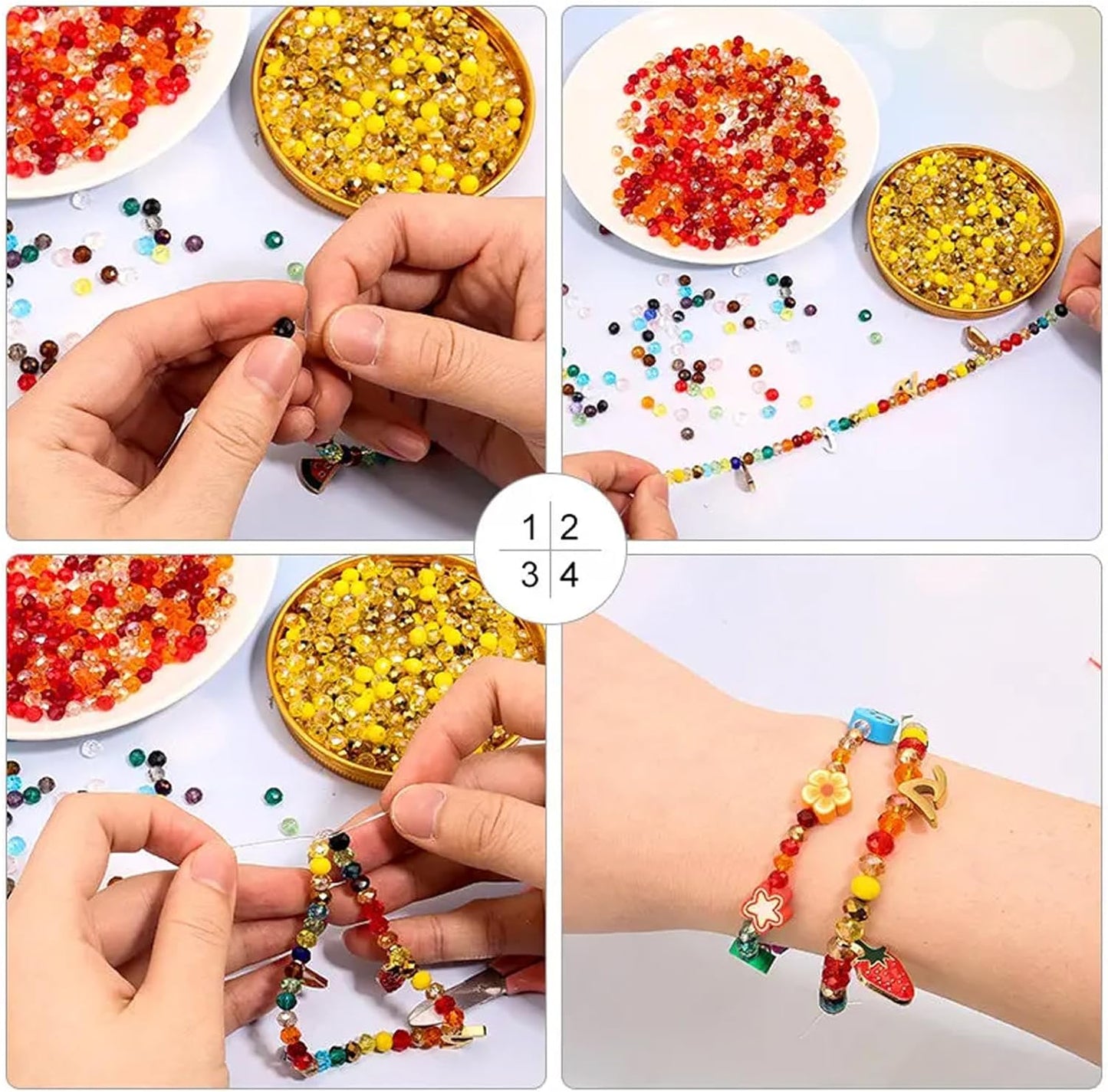 6MM Crystal Rondelle Faceted Glass Beads - 200pc, Green Series - Round Spacer Beads for Jewelry, Bracelets, DIY Crafts, Wind Chimes & Suncatchers