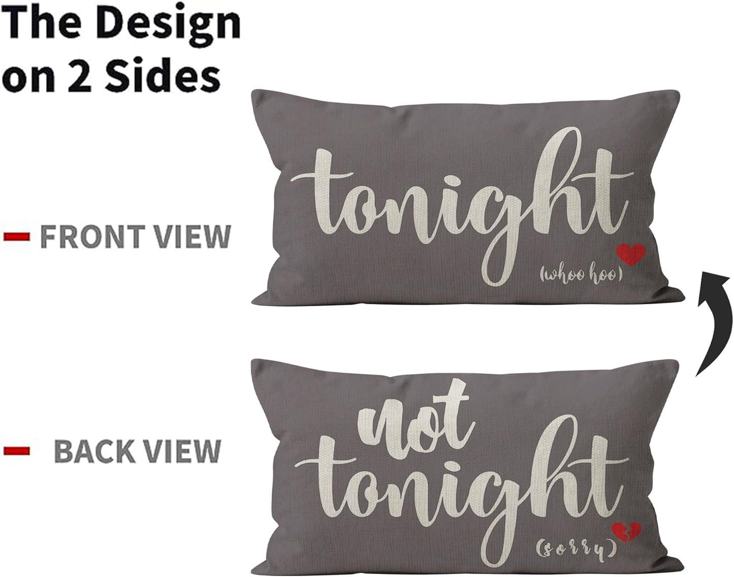 Mancheng-zi Bridal Gift,12x20 Pillow Cover,Bridal Shower Gifts,Funny Couples Reversible Linen Pillow Cover, Bachelorette Party Gifts,Bridal Gifts for Bride,Wedding Gifts for Bride(Gray)