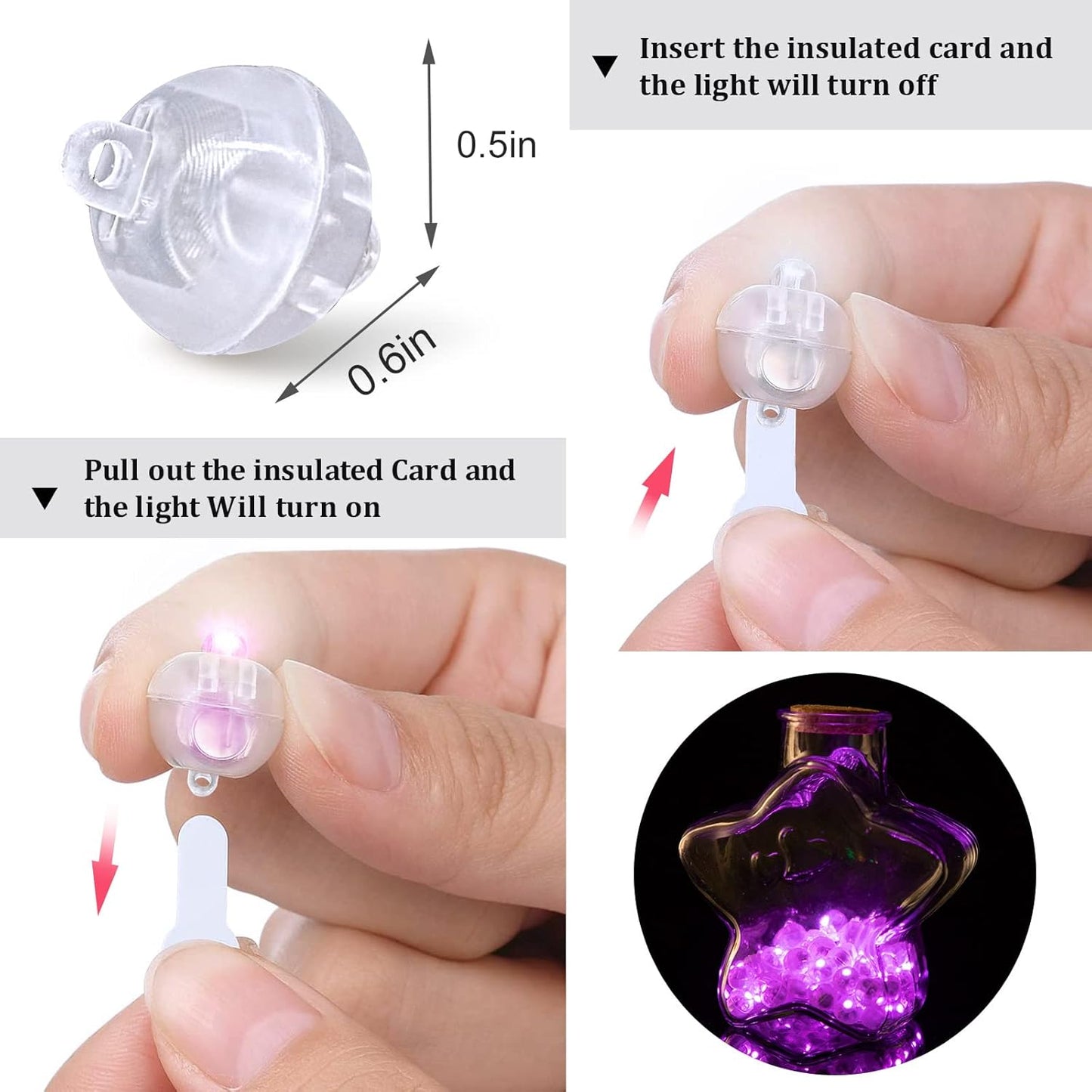 50pcs Pink LED Balloon Light, Mini Tiny Light Round Led Ball Lamp for Paper Lantern Balloon Indoor Outdoor Party Event Birthday Party Wedding Decoration Halloween Christmas Supplies