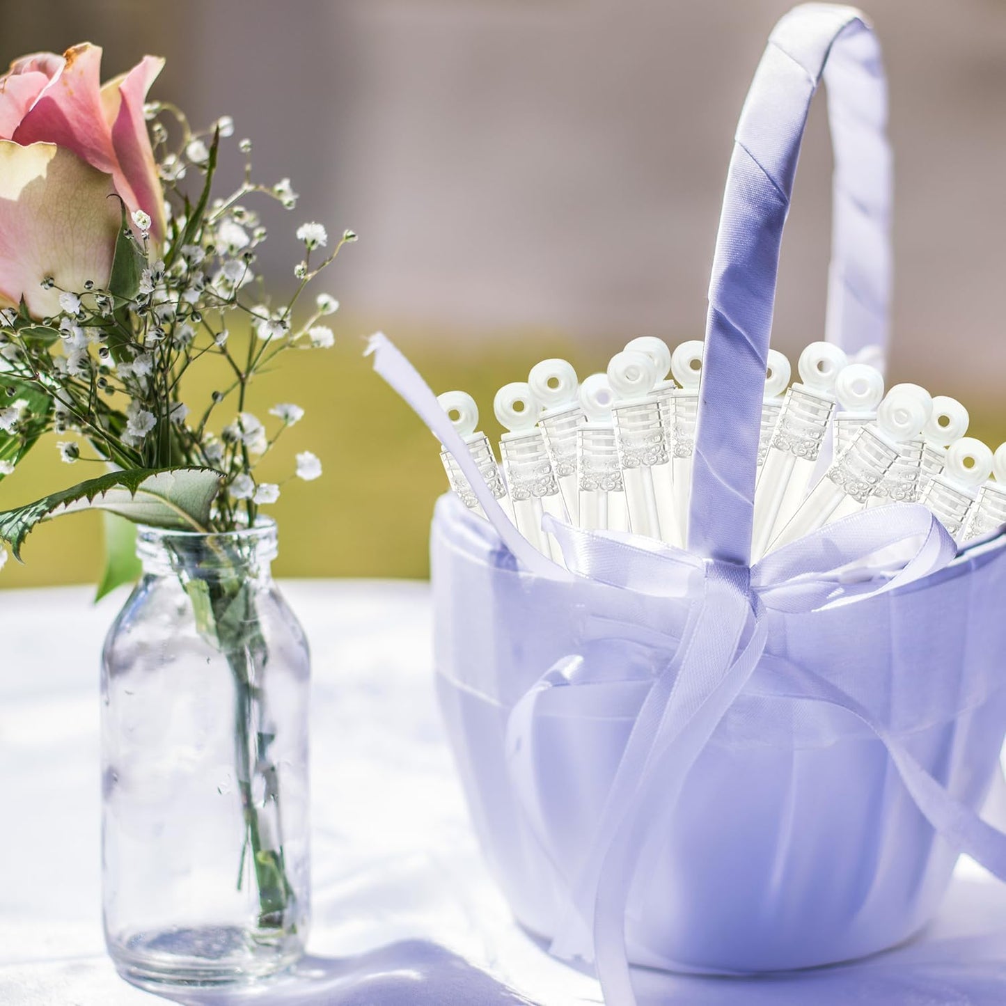 Bulk Mini Bubble Wands for Wedding 100 Count,Party Favors Supplies for Guest,Wedding Reception Send Off Activities Games for Kids & Adults, Non Candy Gift Bag Ideas Stuff for Engagement Anniversary
