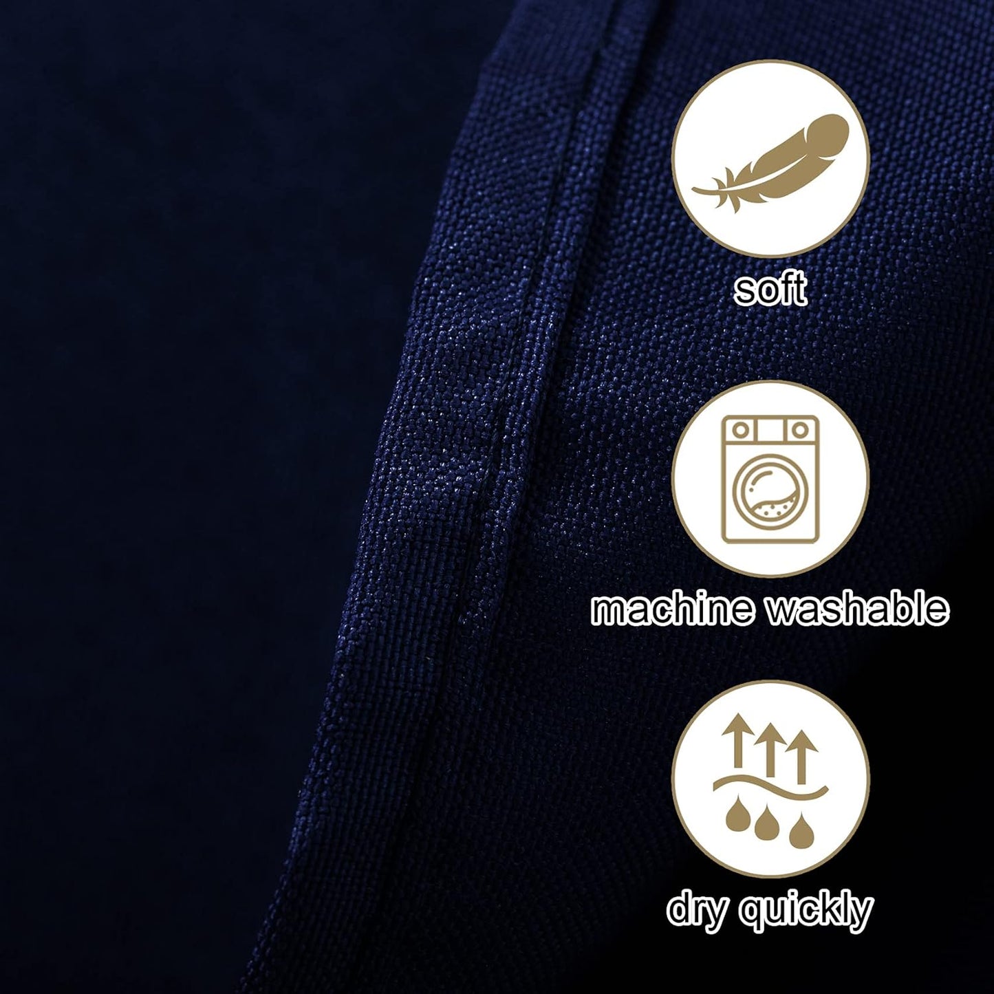 Ascoza 2pack 120 Inch Navy Round Tablecloth in Washable Polyester Fabric for Wedding/Banquet/Restaurant/Parties…