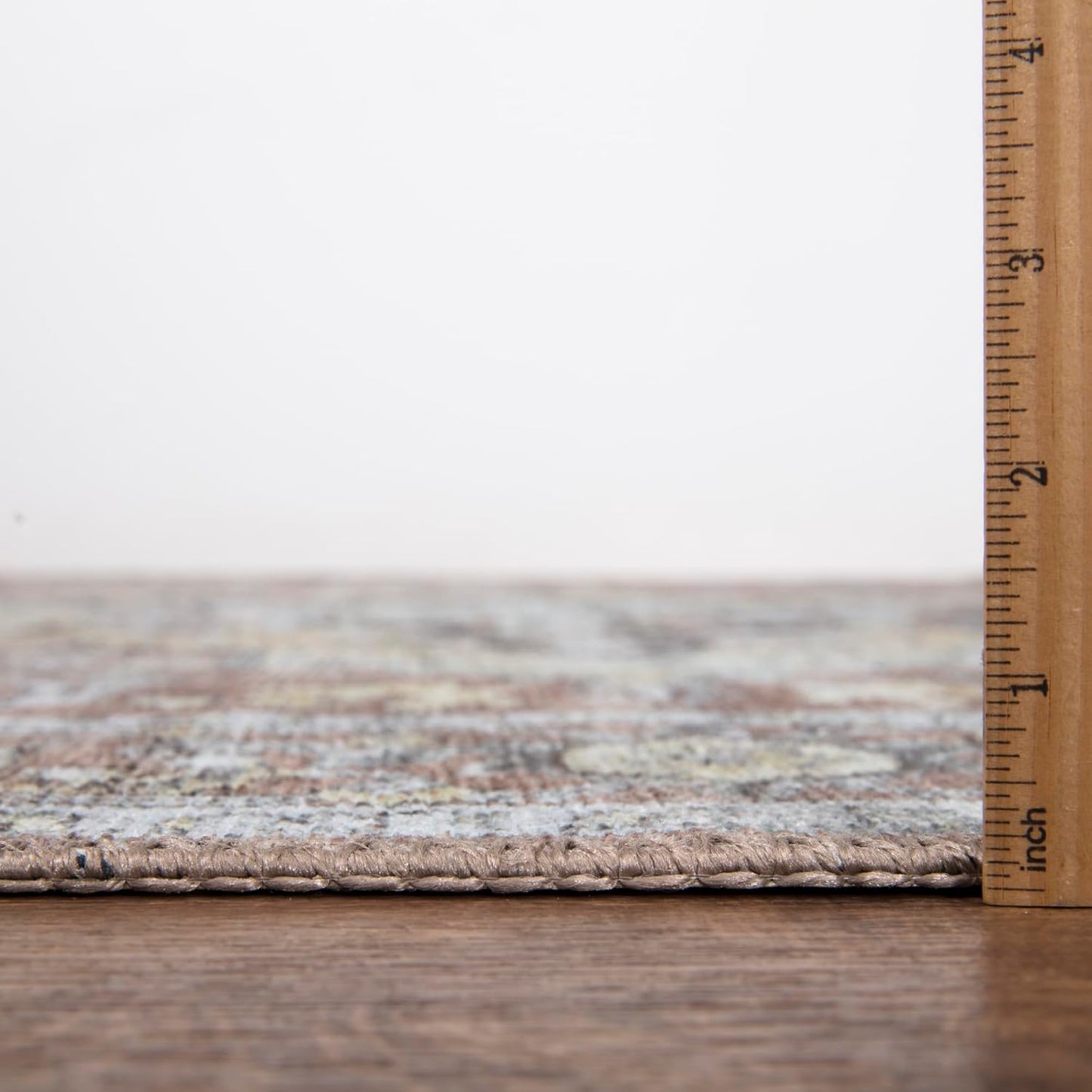 Bloom Rugs Washable Non-Slip 12 ft Runner - Blush/Beige Traditional Medallion Runner for Entryway, Hallway, Bathroom, and Kitchen - Exact Size: 2.5' x 12'