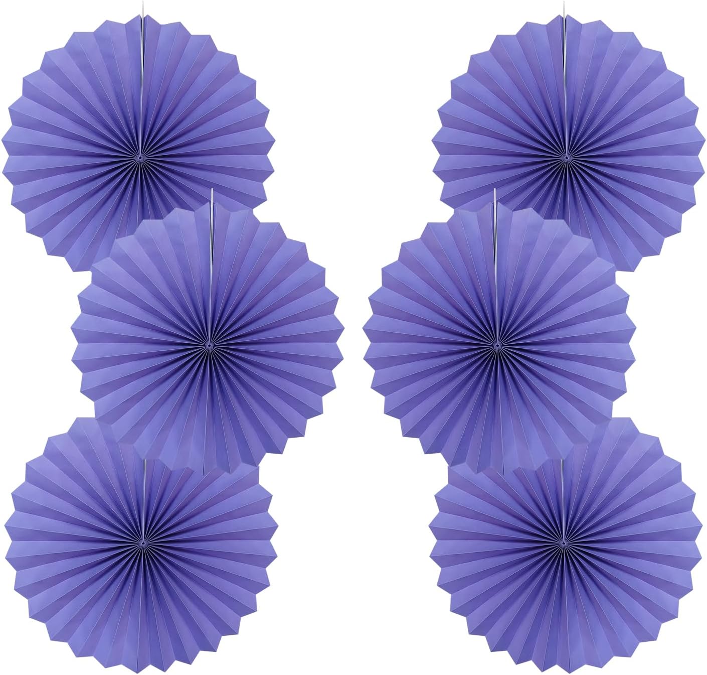BARTHEW Purple Party Decorations,Purple Bridal Shower Decorations,Halloween Decor Events Accessories,Retirement Decorations Paper Fans Bulk 16in,Anniversary for 30 Color DIY Set(Purple)