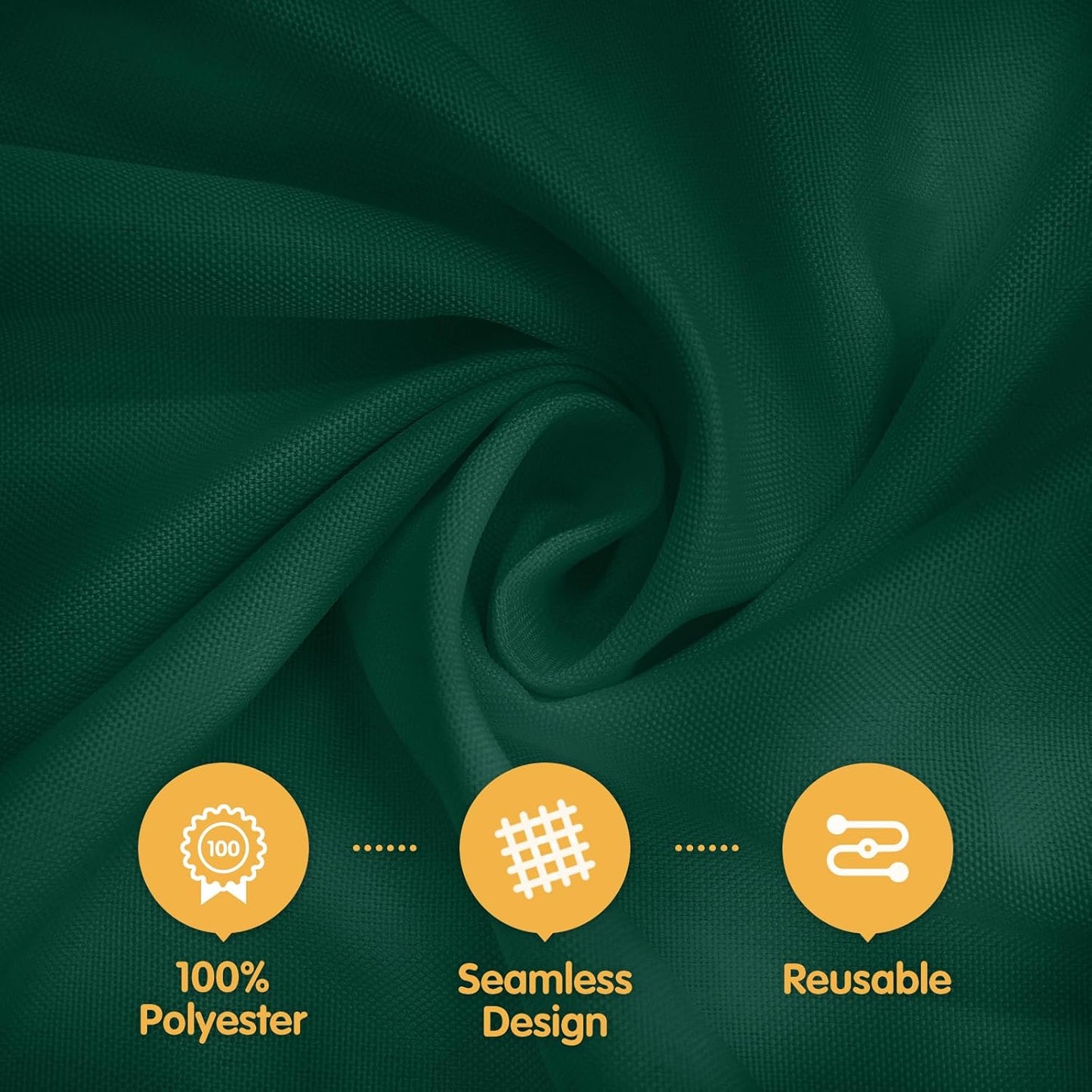 BRILLMAX 6 Pack Hunter Green Round Tablecloths 120 Inch - Circle Bulk Linen Polyester Fabric Washable Table Cloth Cover for Wedding Reception Banquet Birthday Party Buffet Restaurant