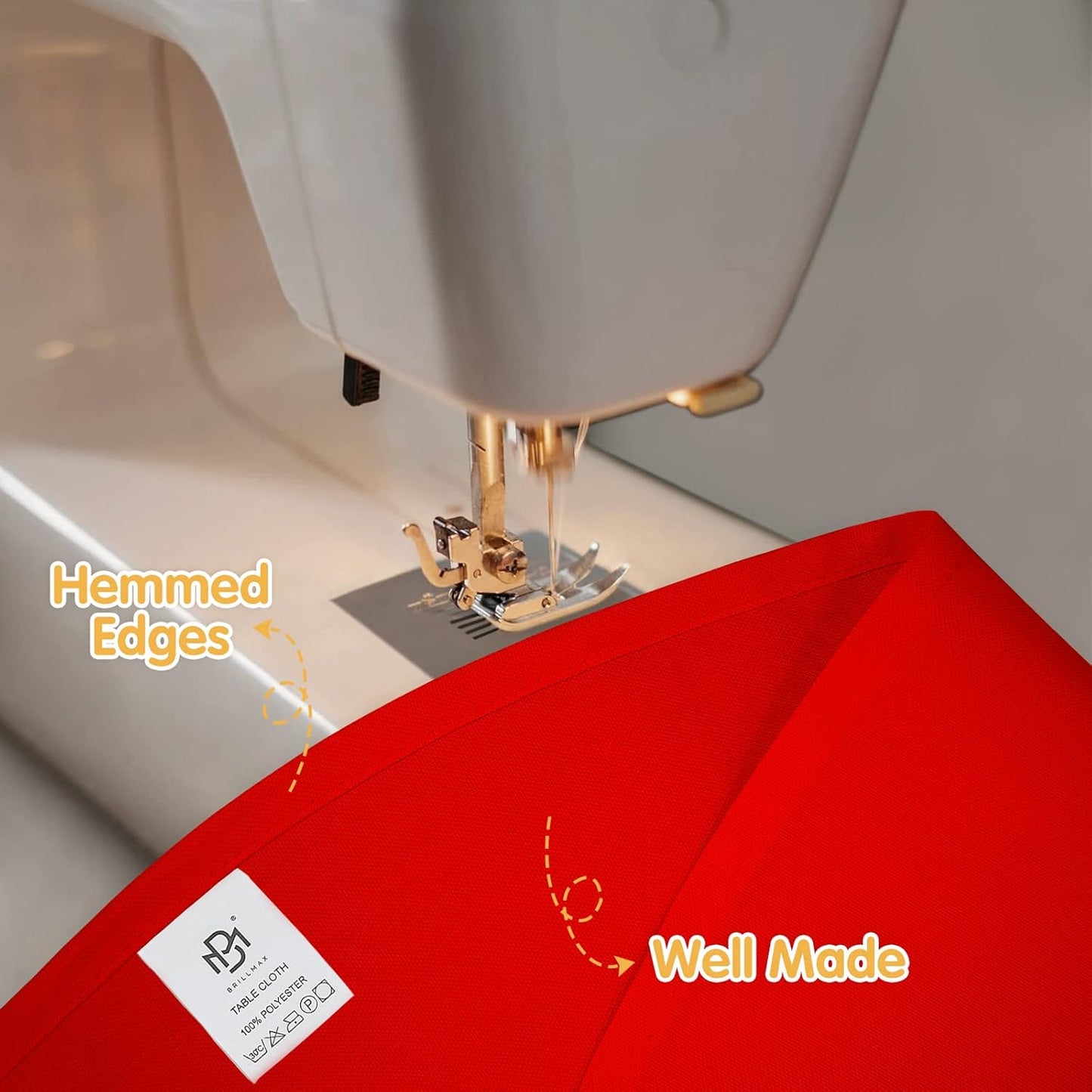 BRILLMAX 6 Pack Red Round Tablecloths 120 Inch - Circle Bulk Linen Polyester Fabric Washable Table Cloth Cover for Wedding Reception Banquet Birthday Party Buffet Restaurant