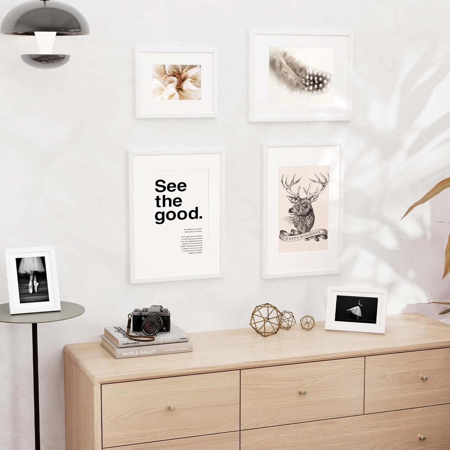 20x30 inch Picture Frame, 20x30 Photo Frames with 16x24 Removable Mat - High Definition Plexiglass - Vertical and Horizontal Display - Wall Hanging Poster Frame - White, 3 Pack