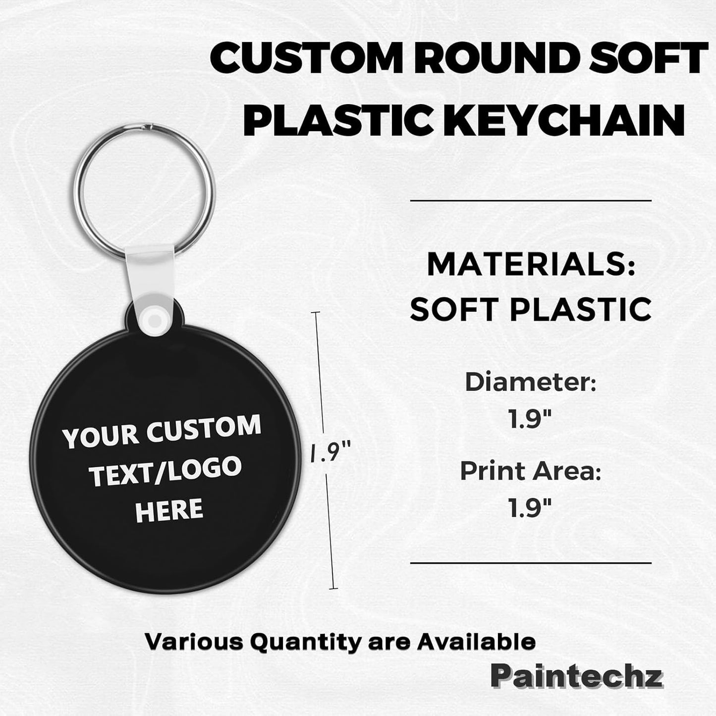 Custom Round Soft Keychains 700 Pack, Personalized Logo, Text Bulk - Perfect for Tradeshows, Party Favors, Events - Customizable Key Tags