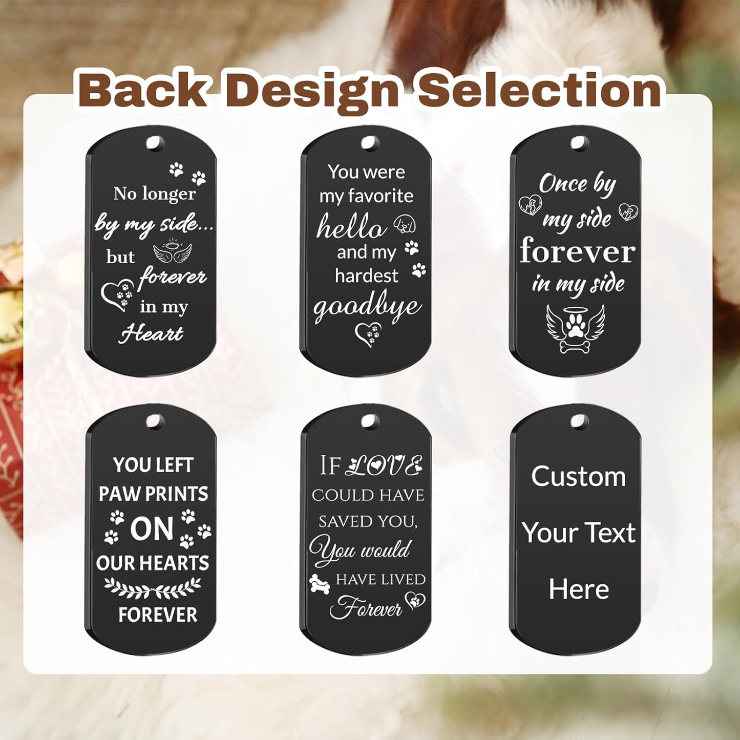 Custom Dog Memorial Photo Keychain Personalized Sympathy Gifts for Loss of Dog Memorial Passing Away Gifts for Dog Cat Lovers (02-Color)