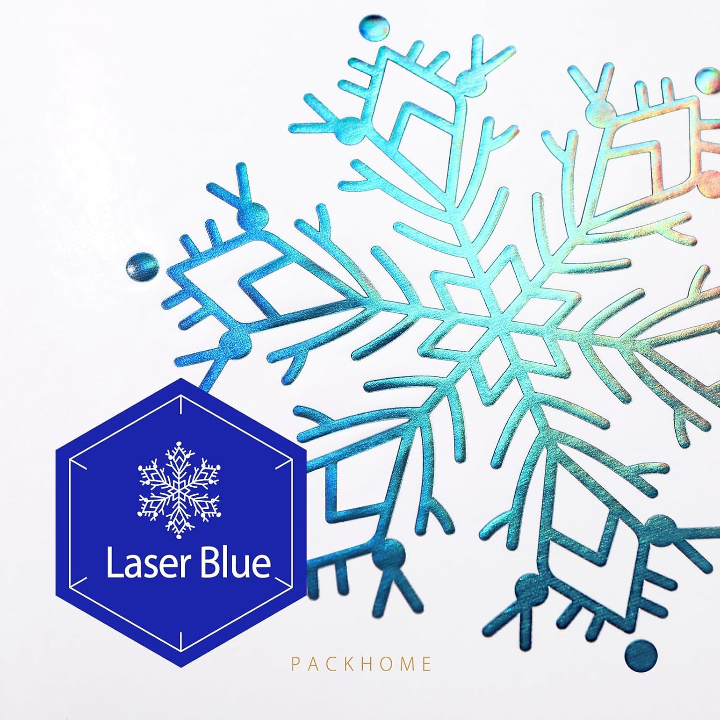 PACKHOME Christmas Gift Box 13x9.7x3.4 Inches, Large Gift Box with Lid, Sturdy Shirt Box with Magnetic Lid for Wrapping Gifts (Blue Snowflake Pattern)