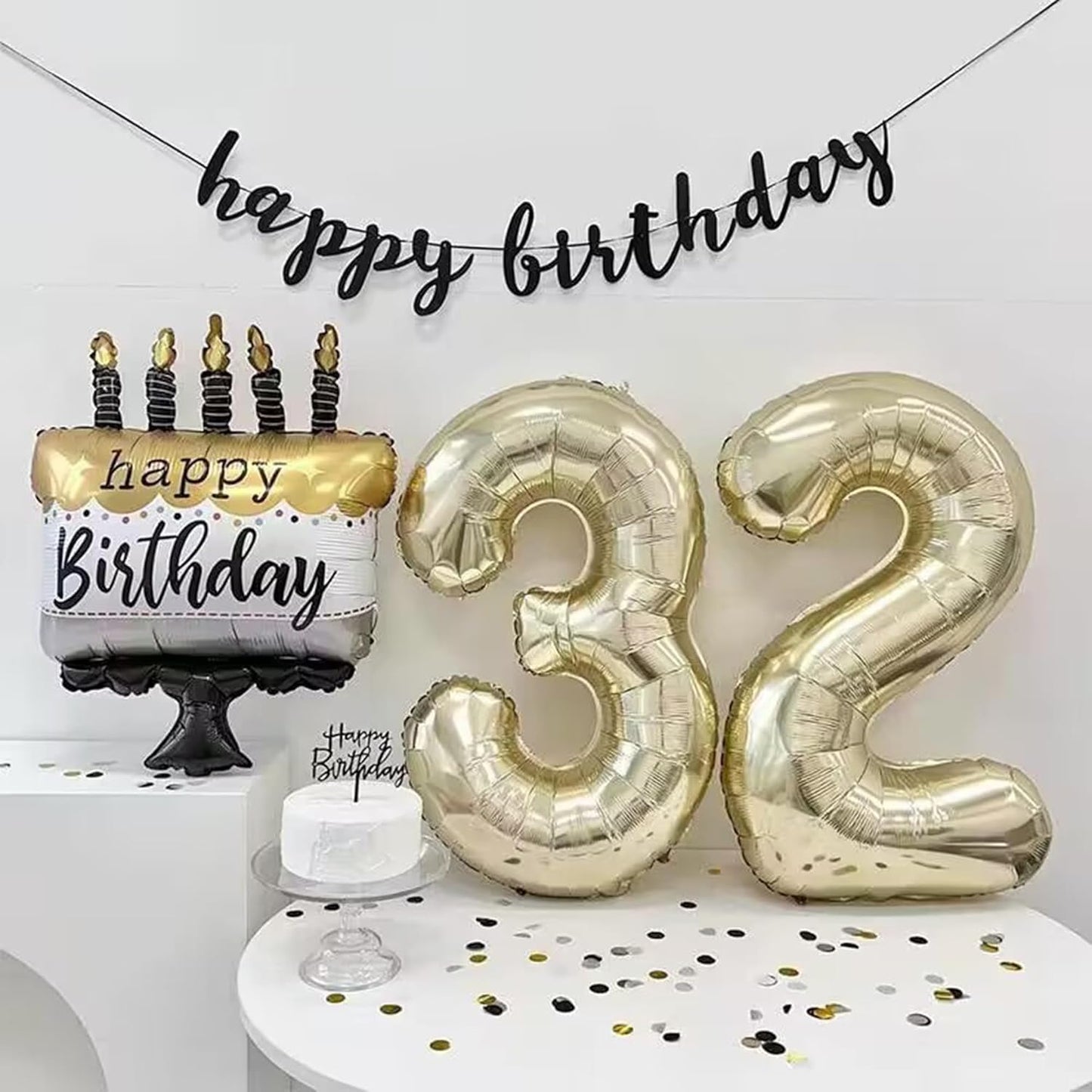 40 Inch Numbers 6 Light Gold Large Balloon Digital 6 for Birthday Party, 0-9 Birthday Party Decorations,Foil Mylar Big Number 1 Wedding Graduations Photo Shoot Decorations(Number 6)