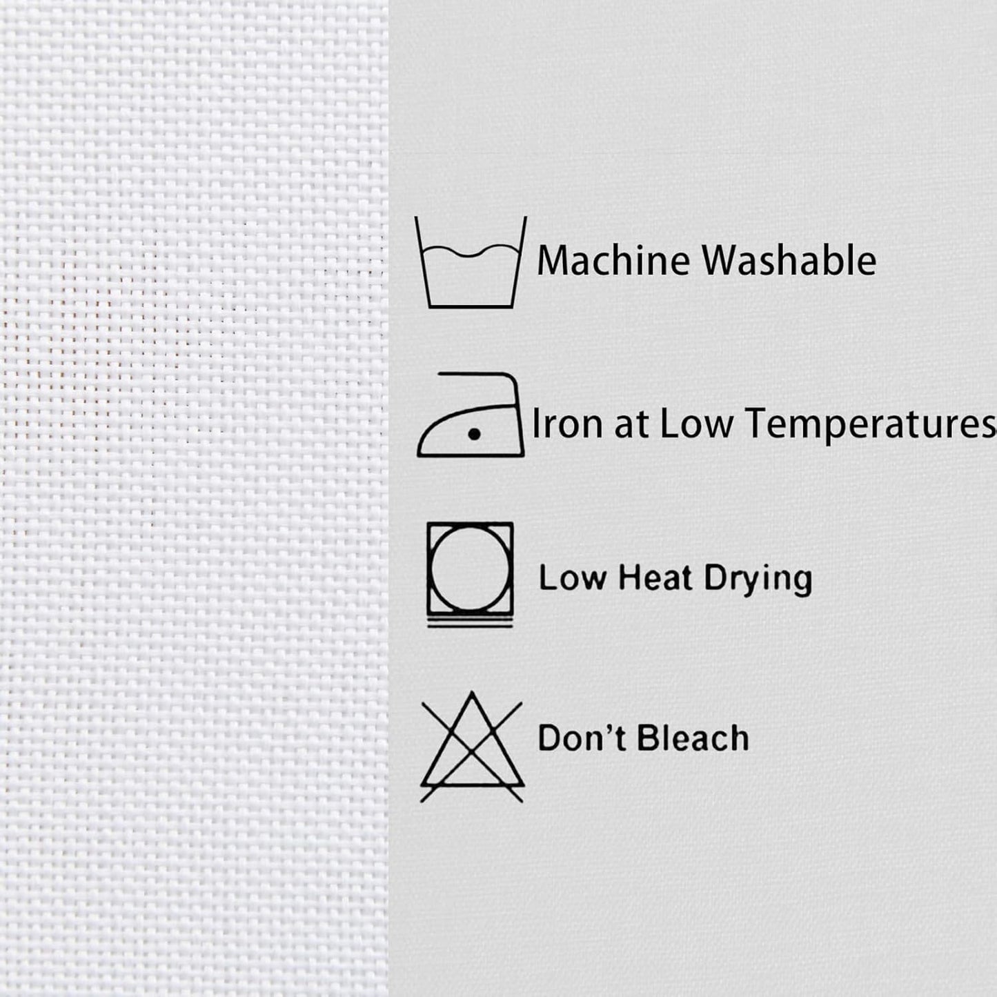 Hiasan Faux Linen Rectangle Tablecloth - Wrinkle and Stain Resistant Washable Table Cloth for Kitchen Dining Room Holiday Table Cover for Dinner, White, 60 x 140 Inch