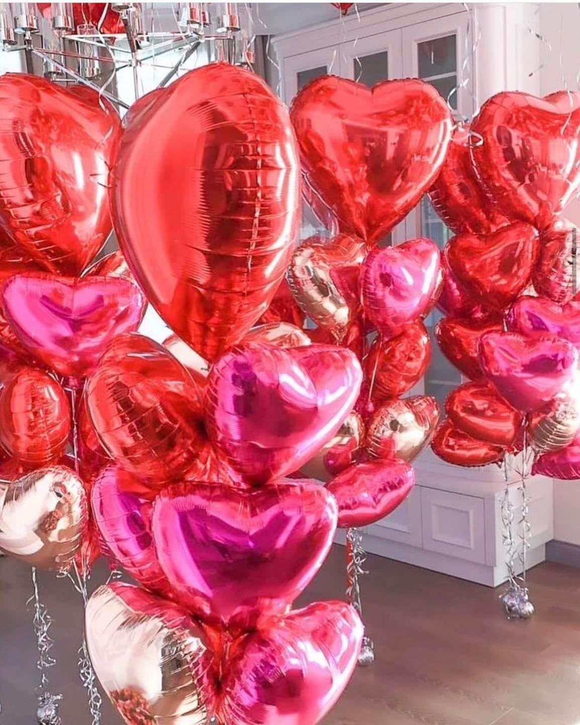 Red Heart Shaped balloons Pack of 10,18 Inch Love Valentine Balloons Pink Heart Romantic Balloons For Valentines Day Propose Marriage Wedding Bridal Shower Engagement Party Decorations