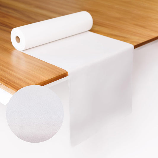American Homestead Paper Table Runner Roll - 78 ft. Disposable Linen-Like Table Cover Roll - 20 Perforated Table Runners (16" x 48") for Parties, Weddings, and Events - White