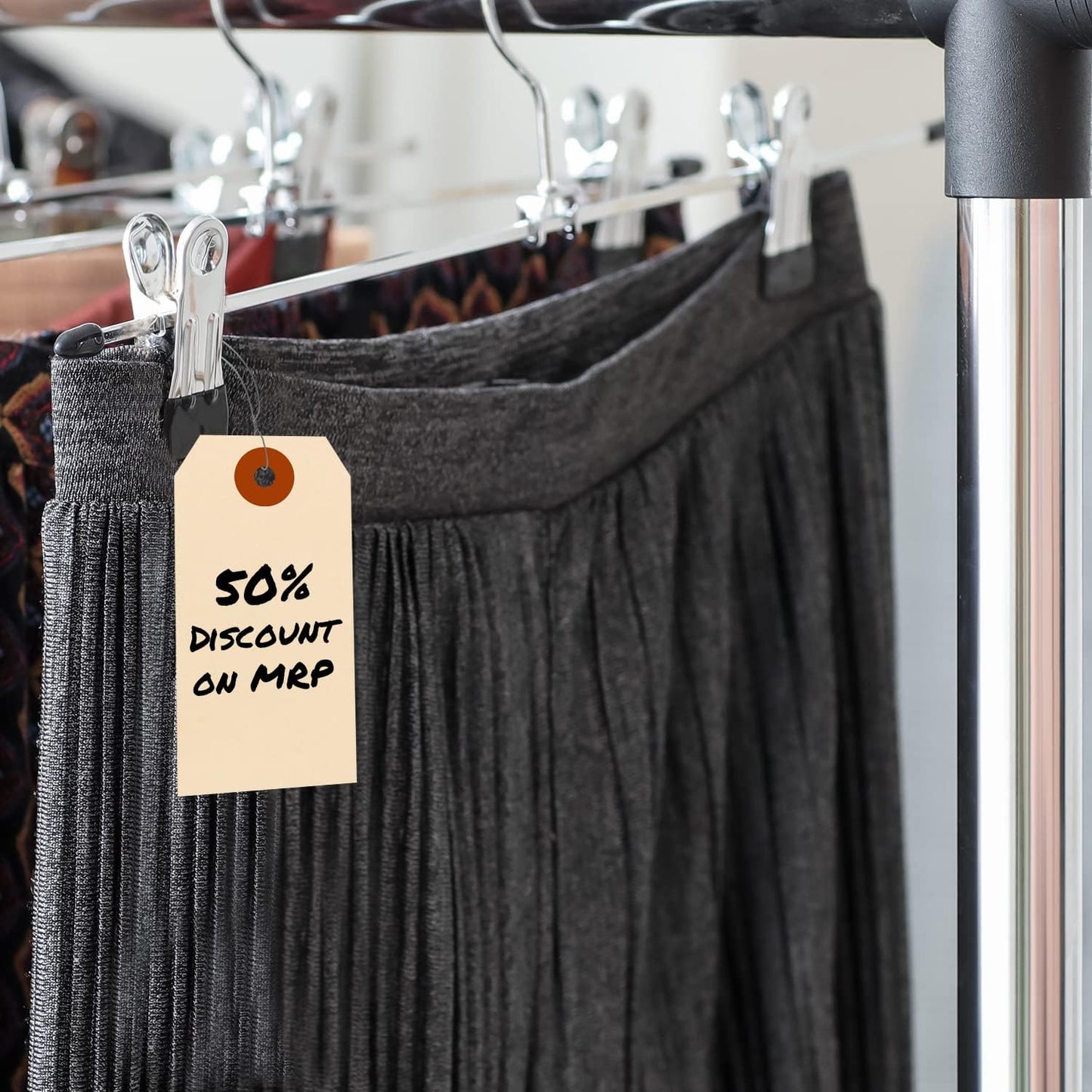 SmartSign Blank Manila Shipping Tags with Wire, Size-3, Pack of 1000, 13pt Thick Prewired Cardstock Tag, 3.75 x 1.875 inch Paper Hang Tags with Reinforced Fiber Patch