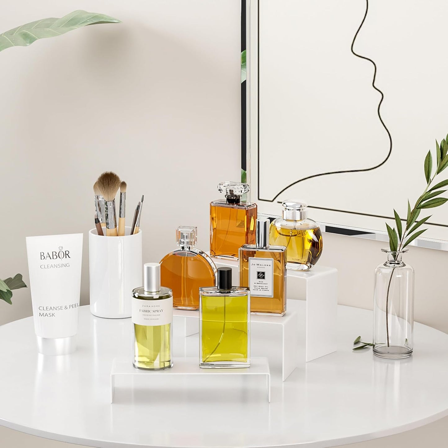 ihomecooker 6 Pc Metal Display Risers Showcase for Shoe Risers Retail Stand Cupcake Stand Dessert Stand (Grayish White)