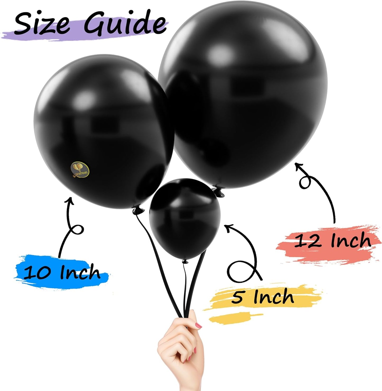 AFTERLOON® Biodegradable Balloons 50 pcs Pearlized Blue/Fuchsia/Clear 10 Inch Pearl Color 144 Pack, Pearlescent Thickened Extra Strong Latex Helium Float, for Gender Reveal Birthday Party Decorations