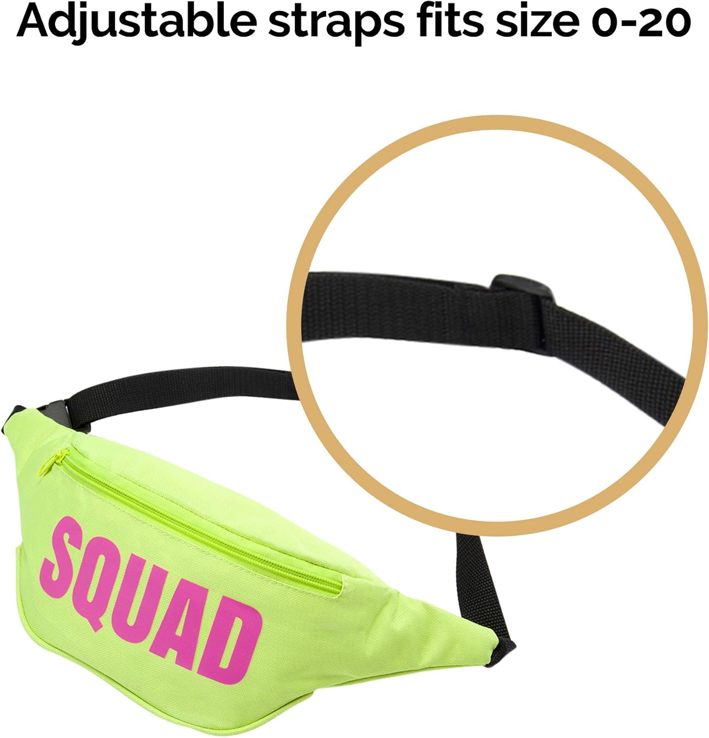 Bachelorette 80s Fanny Pack Set | 7 Pack | 1 Bride Fanny Pack and 6 Squad Fanny Packs | Bachelorette Party Favors