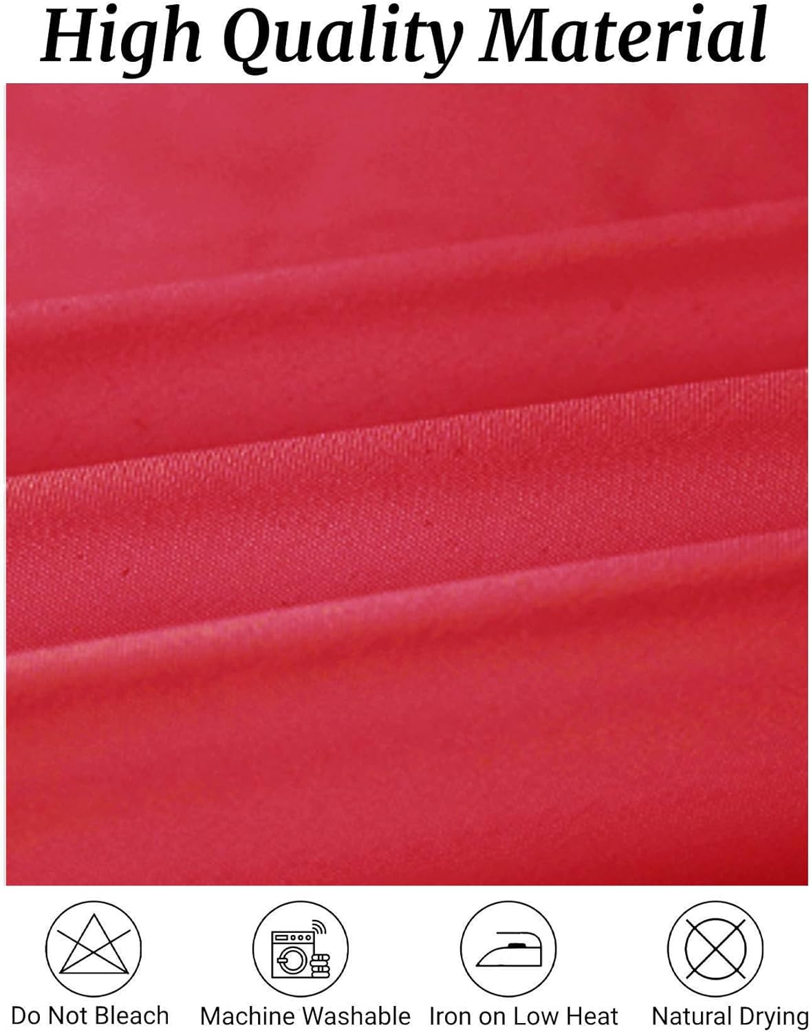 Fokitut 6 Pack Round Tablecloth, 108 Inch, Stain Resistant and Wrinkle Polyester Table Cloth, Fabric Table Cover for Kitchen Dining, Wedding, Party, Holiday Dinner-Red