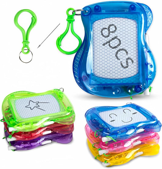 24 Mini Magnetic Drawing Board with Metal Keychain Party Favors for Kids Goodie Bag Stuffers Birthday Party Bag for Boys Girls (24)