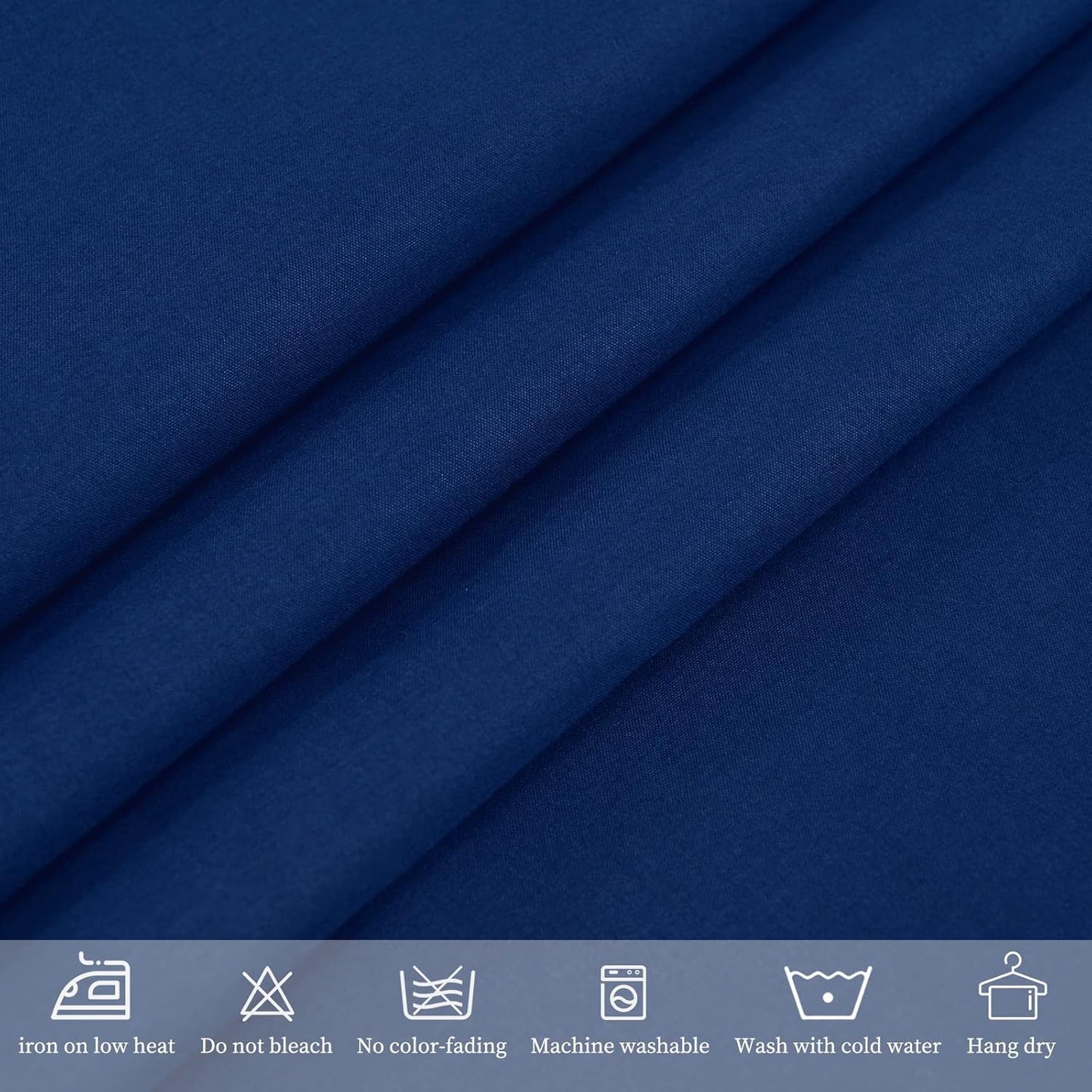 10 Pack Navy Blue Tablecloths for 8ft Rectangle Tables 60 x 126 Inch - Polyester Table Cover Stain and Wrinkle Resistant Washable Fabric Table Clothes for Wedding Party Banquet Reception Restaurant