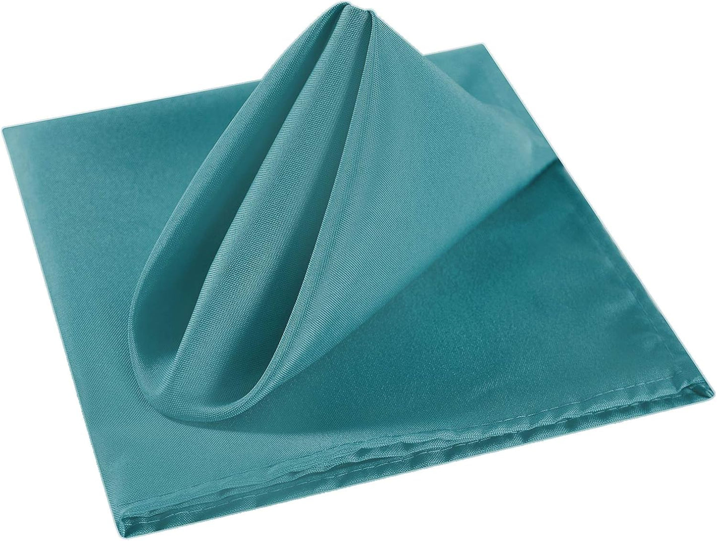 Cloth Napkins 20x20 inch Washable Polyester Dinner Napkins Soft Table Napkins for Wedding Party Dining Banquet(Teal,12PCS)