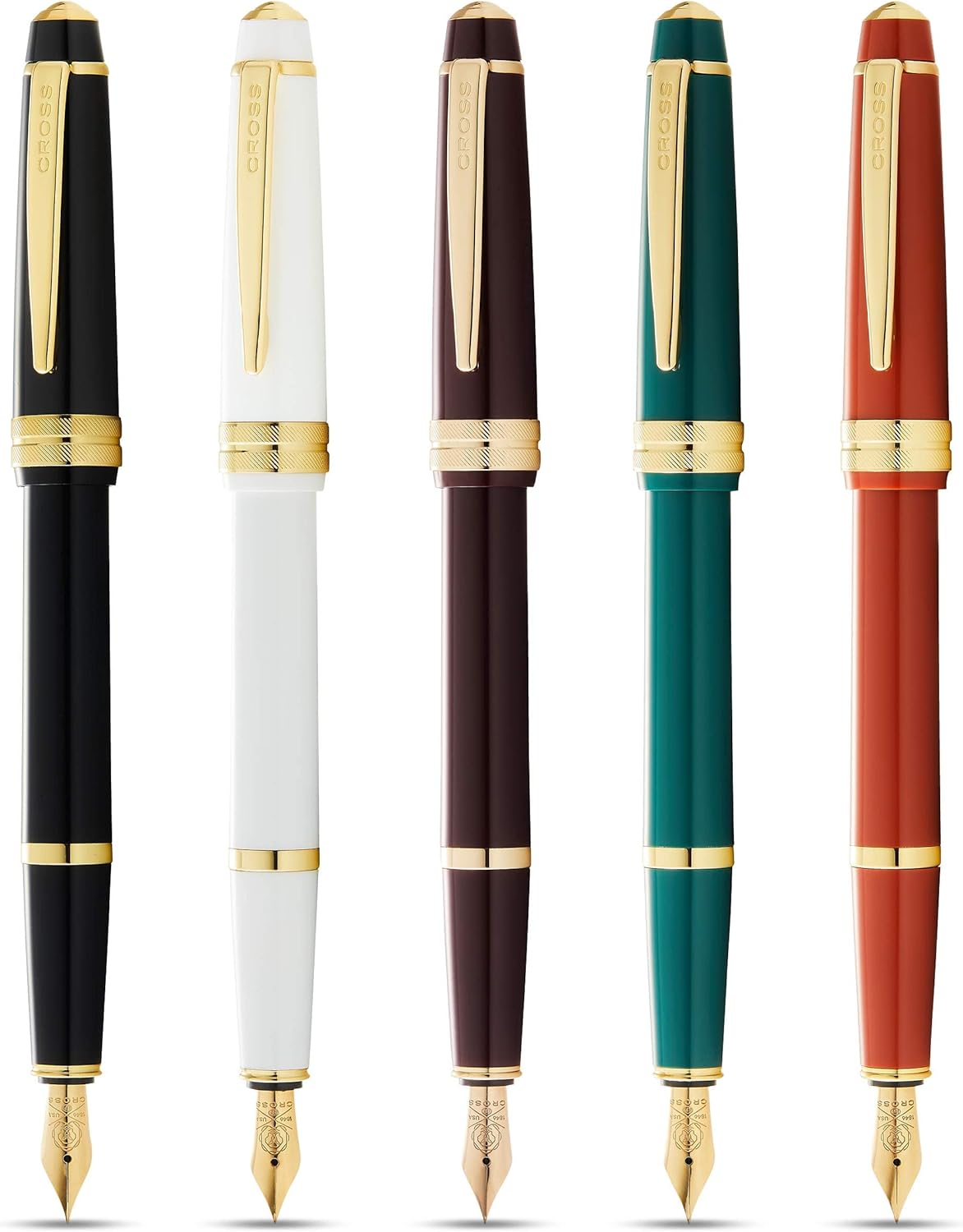 Cross Bailey Light Polished Burgundy Resin and Gold Tone Extra Fine Nib Fountain Pen