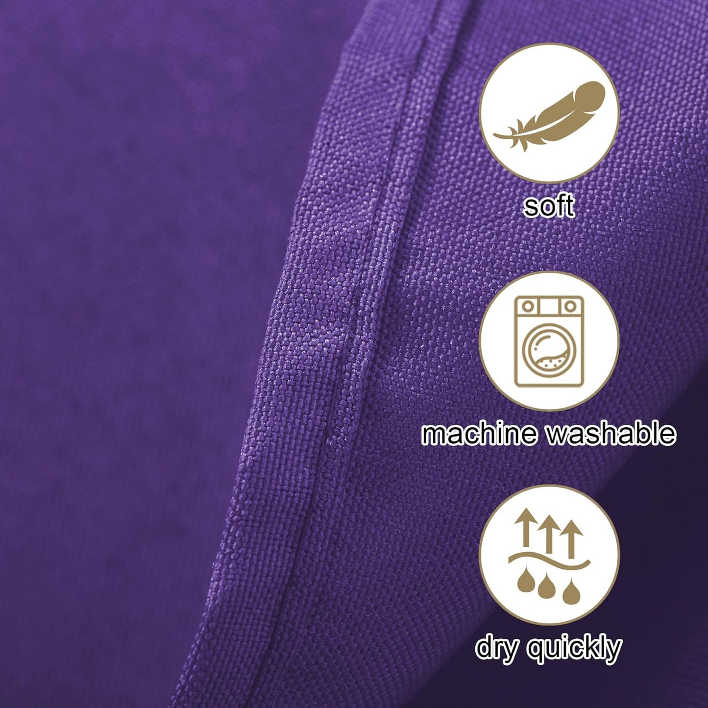 Ascoza 2pack 60x102 Inch Purple Rectangular Tablecloth 6 Feet Table Cloth in Polyester Fabric for Wedding/Banquet/Restaurant/Parties