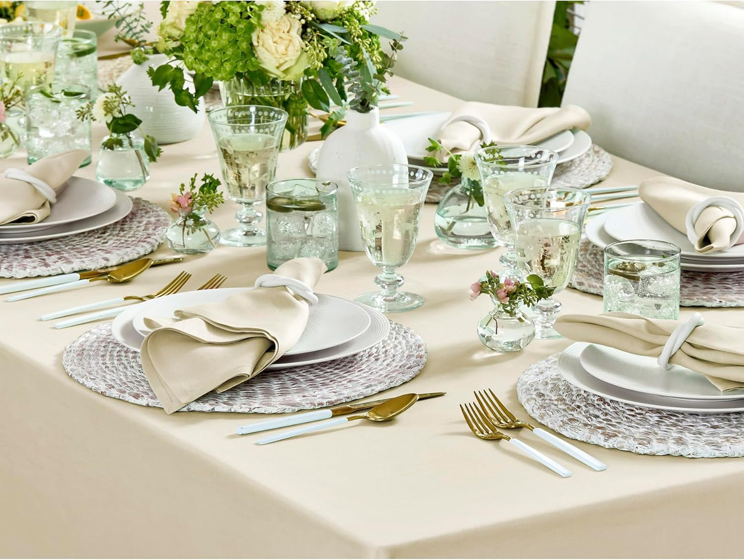 Solino Home Linen Tablecloth for Rectangle Tables 60 x 90 Inch - 100% Pure Linen Birch Table Cloth - Fete, Machine Washable Cloth Tablecloth for Fall, Autumn, Thanksgiving