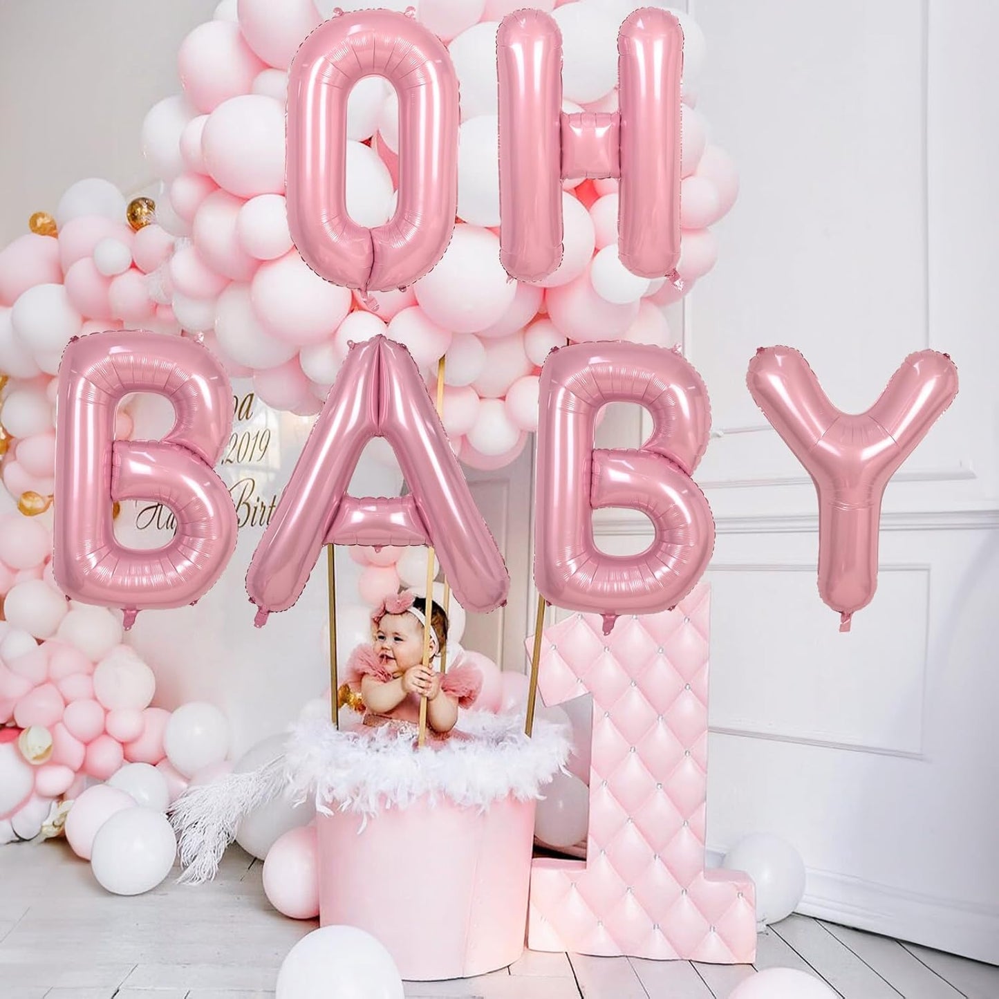 40" Giant Pastel Pink Letter Balloon X, Lager Foil Balloons Pearl Pink Alphabet X, Light Pink Letter X for Girls, Mylar Letter Customize X Balloons for Women Birthday Party Decorations Supplies
