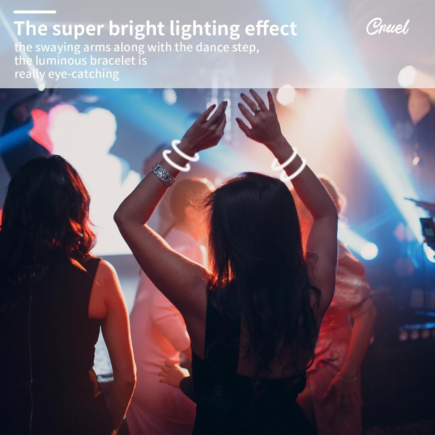 200 Pack 8'' Glow Sticks Bulk Party Favors White Light Up Sticks with Connectors Neon Glow in the Dark Party Supplies Bracelets for Holiday Birthday Party Decoration(White)