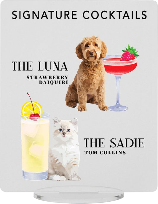 Pet Signature Drink Wedding Signs