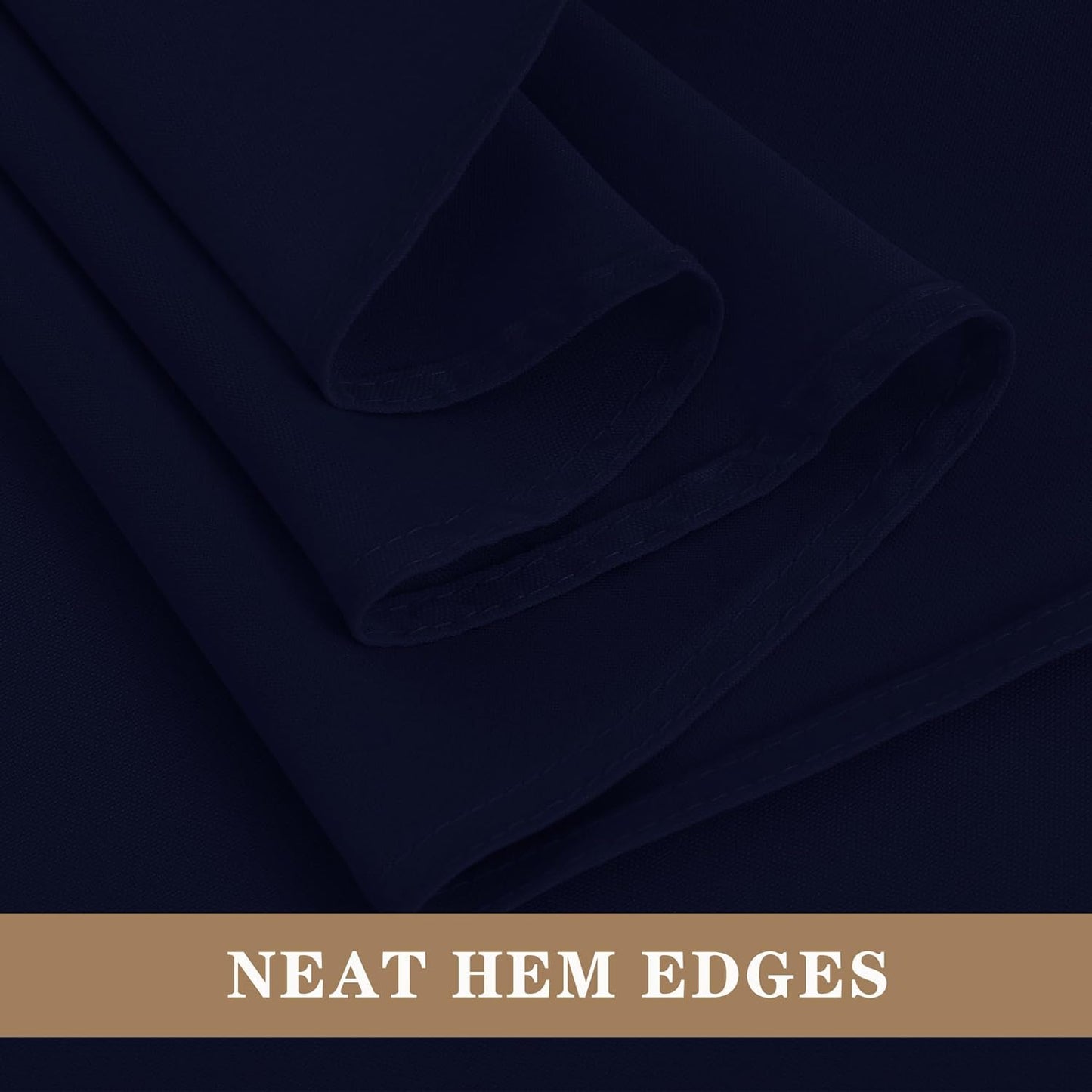 Fitable 6 Pack Square Tablecloths - 70 x 70 Inches - Stain Resistant and Reusable Table Clothes, Navy Polyester Fabric Table Covers for Dining, Card Tables, Coffee Tables