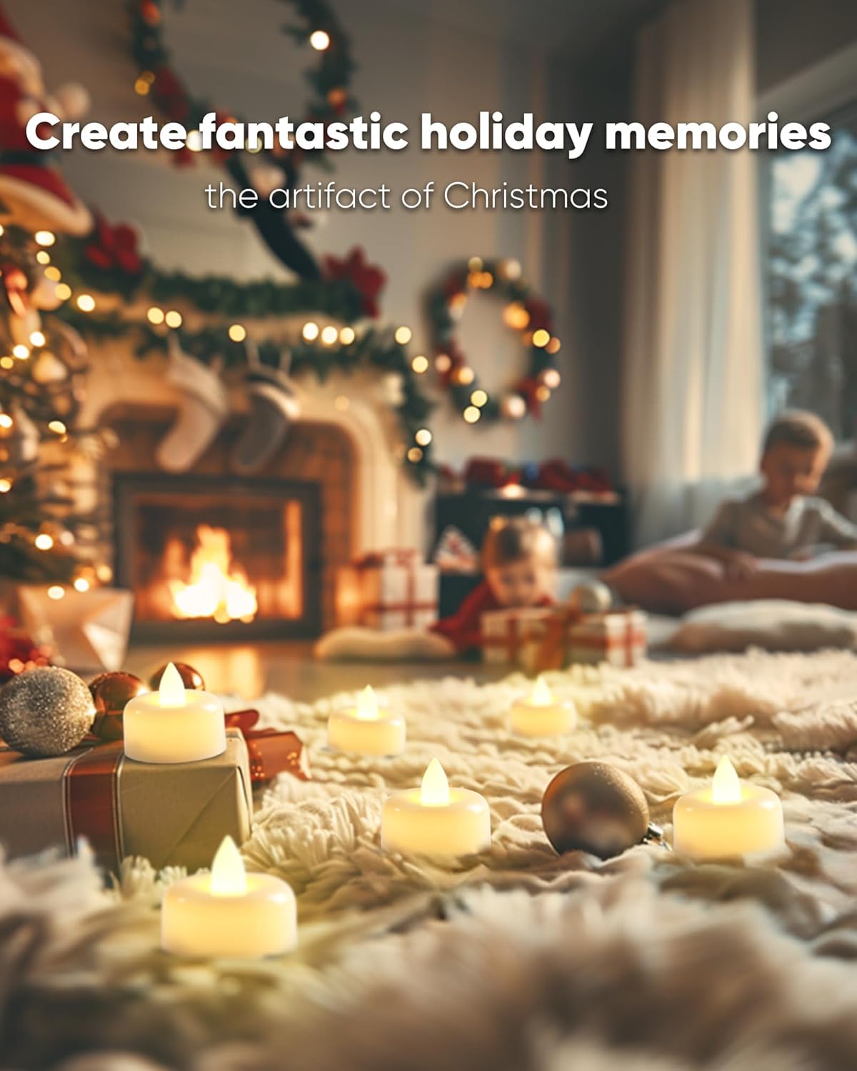 Amagic 12 Pack Timer Tea Lights Candles Battery Operated Candles with 6H Timer, Auto On Daily, Flickering LED TeaLights for Wedding, Table Centerpiece, Home Decor, Christmas, Halloween, White Base