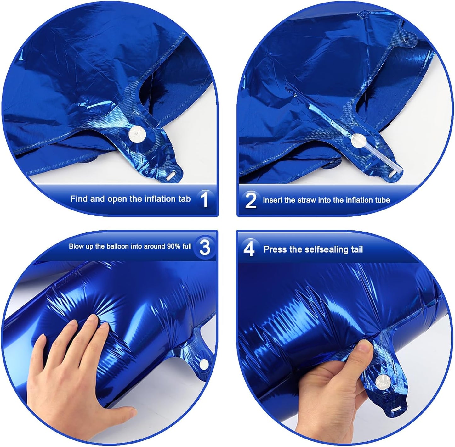 Night Blue 40 Inch 0 Number Balloons, 0 Decorations for 10 20 30 40 50 60 70 80 90 100 Birthday, Night Blue Foil Giant Birthday Graduations Anniversary Party Balloon