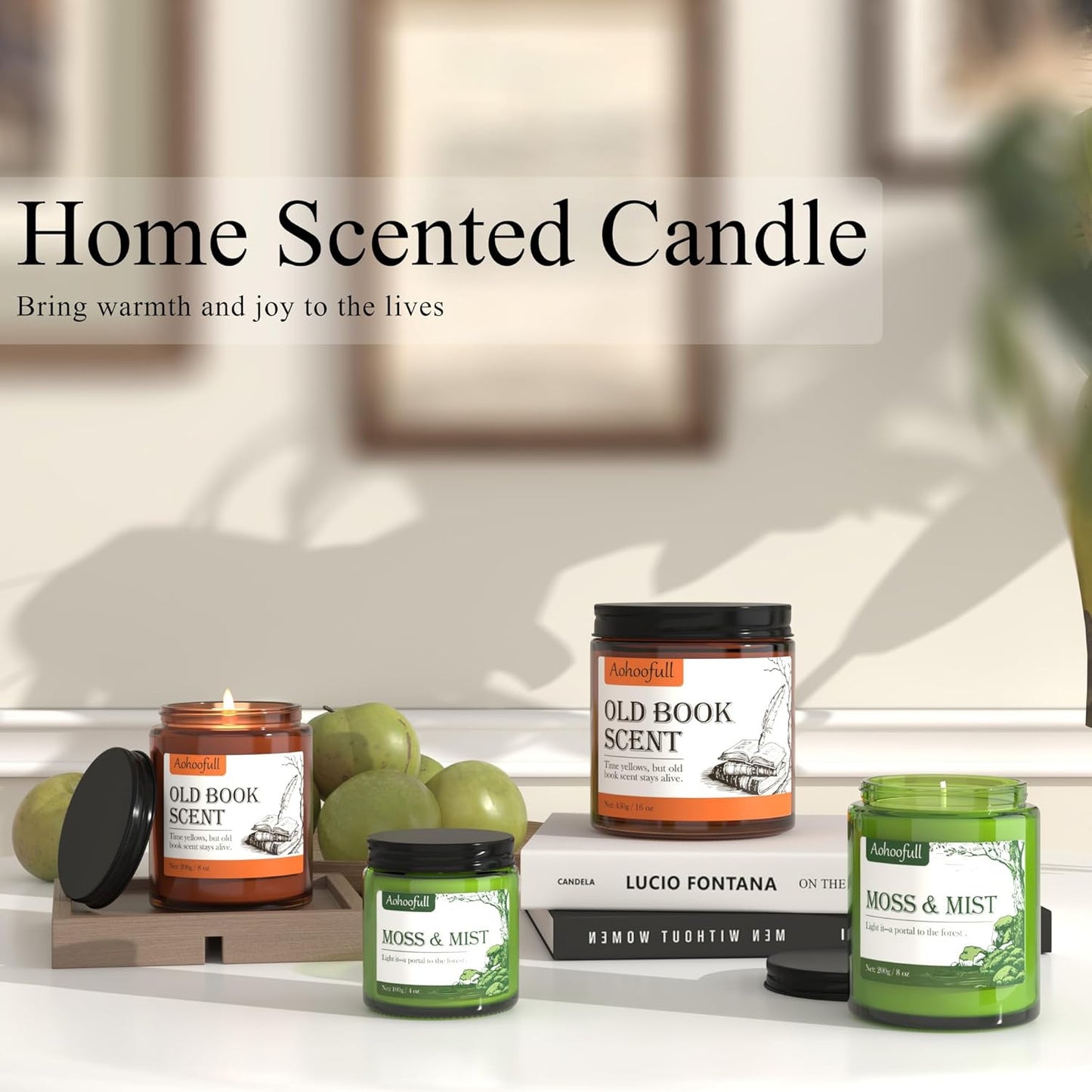 Scented Candles Gifts for Book Lovers,Soy Wax Candles,Inspired Gift Ideas for Readers,Women, Bookworm, Librarian, Men, Friend