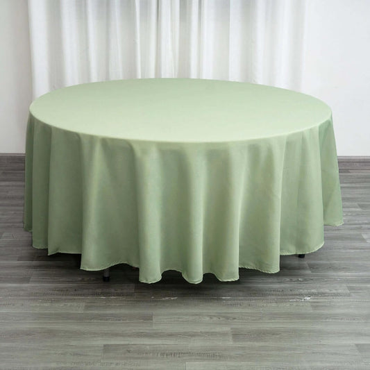 Efavormart Round Tablecloth, 108 Inch Stain & Wrinkle Resistant Washable Table Cloth, Decorative Polyester Fabric Table Cover for Banquet, Wedding, Dining- Sage Green