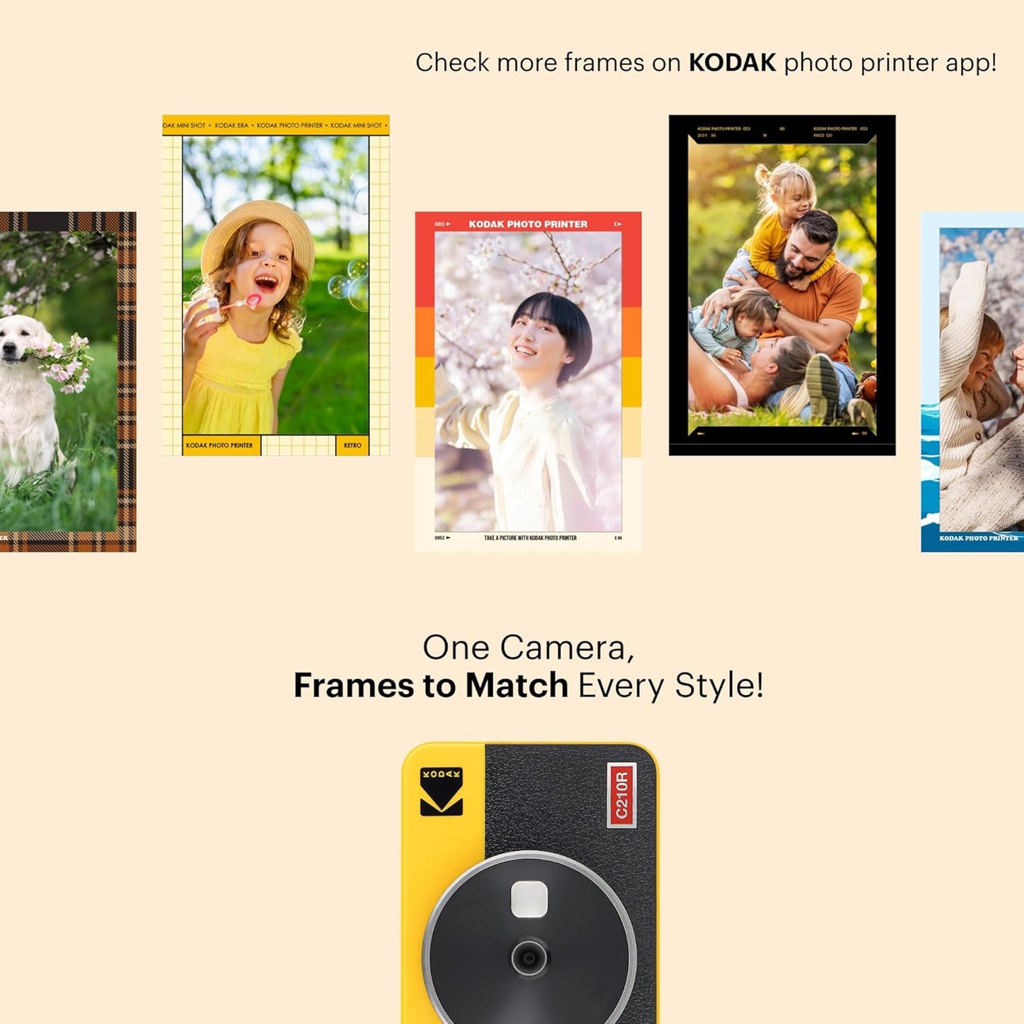KODAK Mini Shot 2 Retro 4PASS 2-in-1 Instant Digital Camera and Photo Printer (2.1x3.4 inches) Initial 8 Sheets + 30 Sheets Gift Bundle, White
