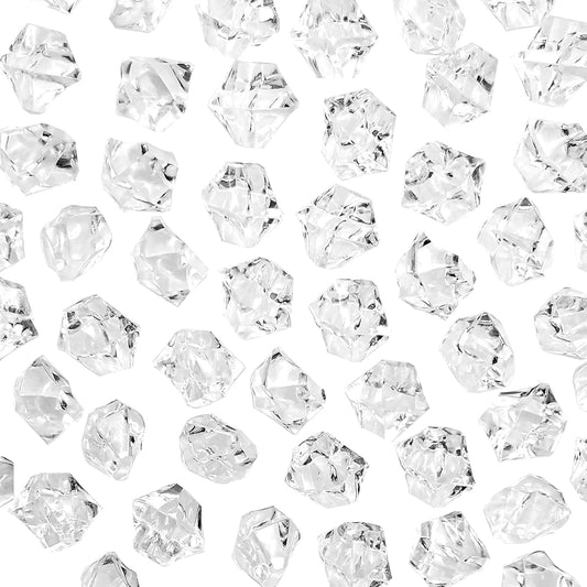 Fake Ice Rocks, 140PCS Big Acrylic Rocks Plastic Diamonds, Vase Fillers Table Scatter