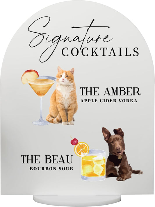 Pet Signature Drink Wedding Signs