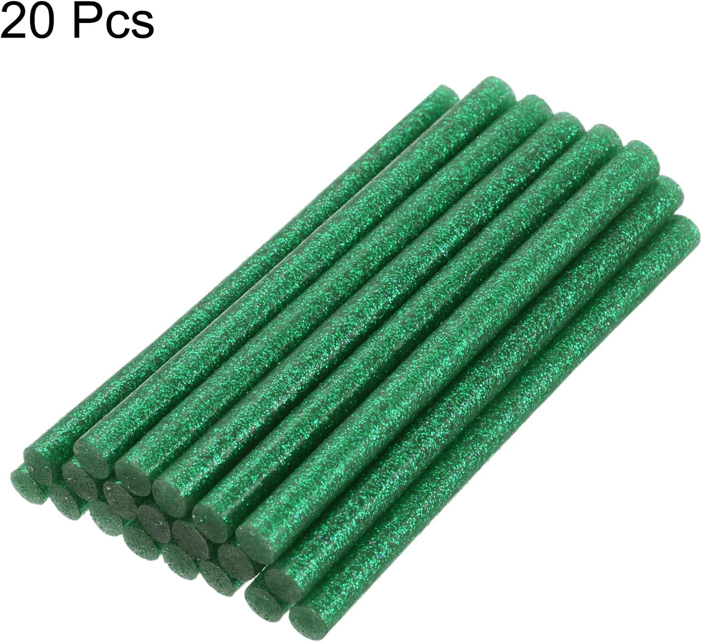uxcell 20pcs Hot Glue Sticks for Glue Gun 11mm/0.43-inch x 4-inch Mini Hot Melt Adhesive Glue Stick Glitter Green