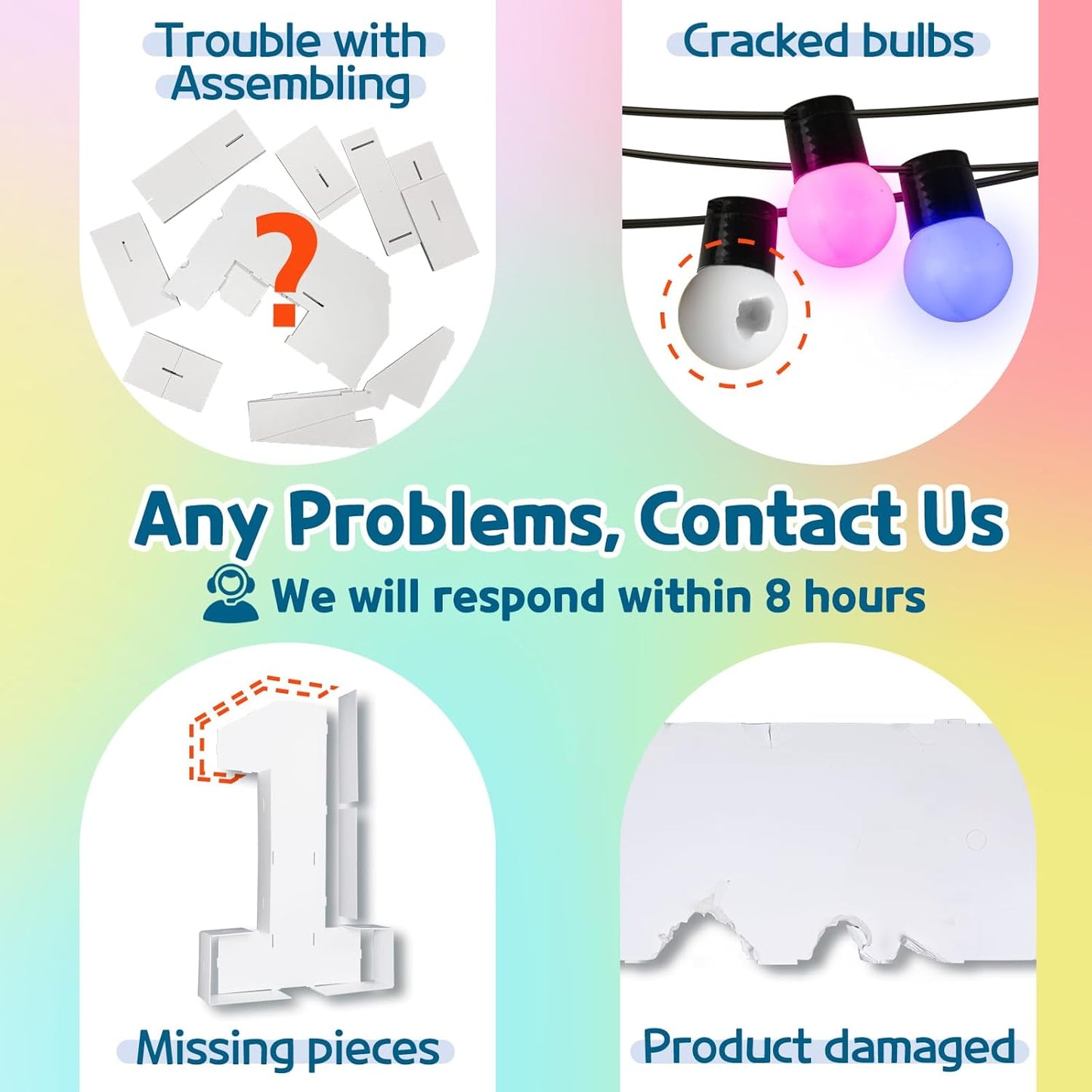 imprsv 3FT Colorful Marquee Numbers,18 Colors Number 8 with Remote, Light Up Numbers Sign for 1st Birthday Decorations Anniversary Party Decor, Pre-Cut Foam Board Kit, Mosaic Sign for Balloon