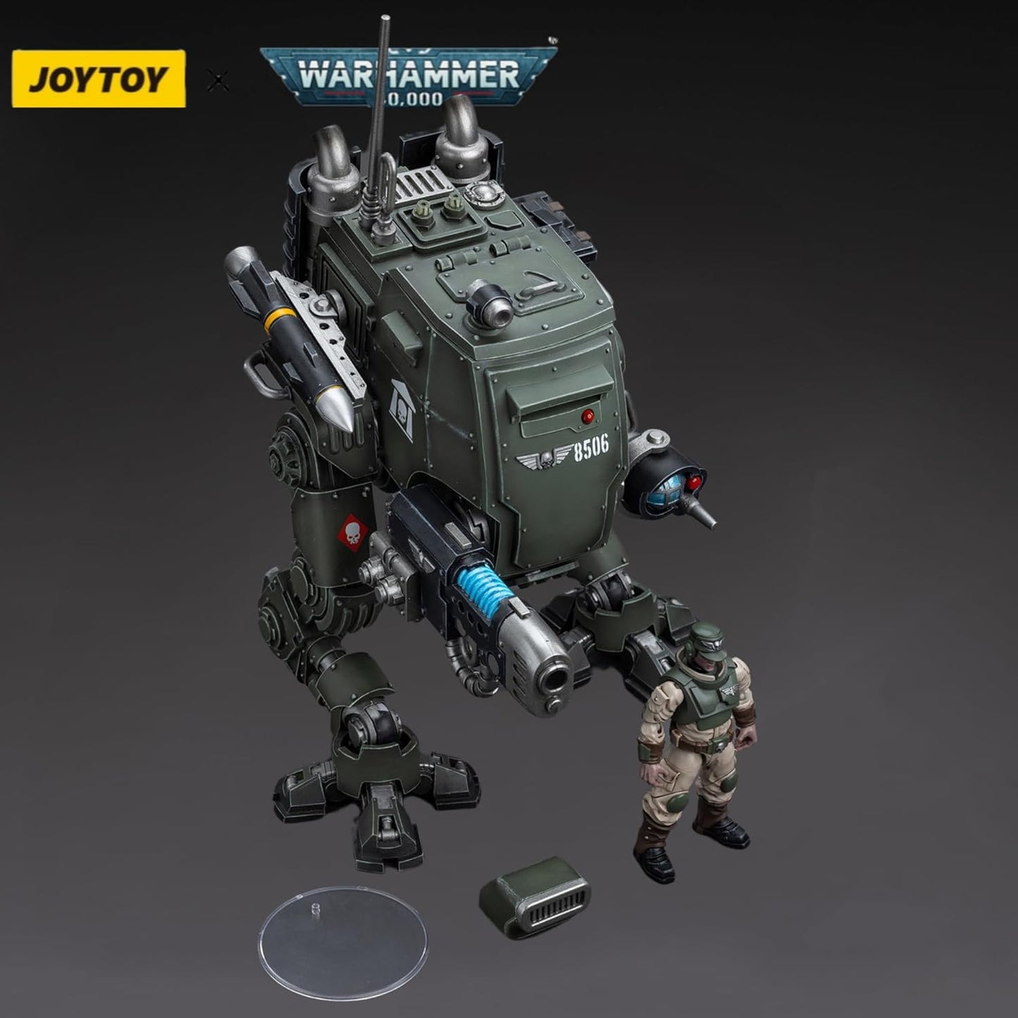 JOYTOY Warhammer 40K Action Figure Astra Militarum Cadian Armoured Sentinel Collection Anime Model 1/18 for Unisex, Adult, Christmas, Birthday Gift