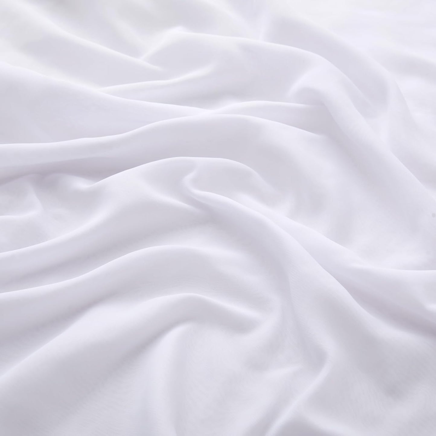 VACVELT Wedding Arch Draping Fabric - White Chiffon, 1 Panel Sheer Drapes - 30 Inch x 20ft Chiffon Backdrop Curtain - Outdoor Sheer Drapery for Ceremony Party Ceiling