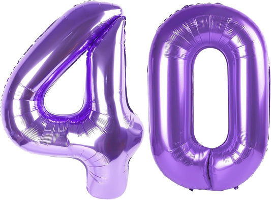Purple 40 Number Balloon