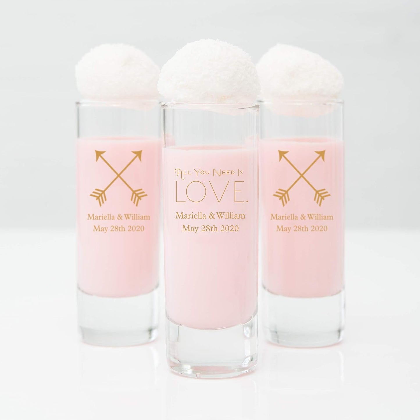 WEDDINGSTAR Personalized 2.5oz Tall Shot Glass Customizable Full Color Print - 1 pack (sample)
