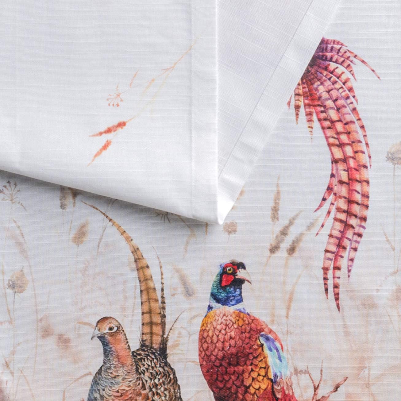 Maison d' Hermine Table Runner 100% Cotton Single Layer Table Runners 90 inches Long Decorative for Home Kitchen Dining Party Baby Shower Wedding Bridal Shower (Faisan D'Automne, 14.50" x 90")