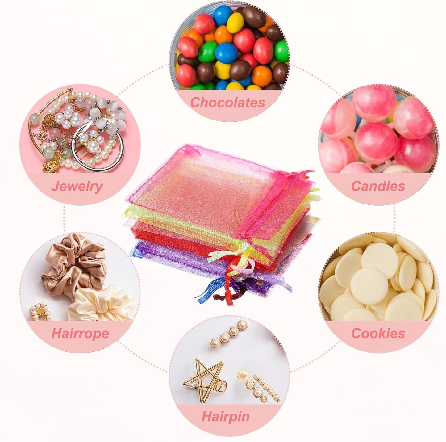 uxcell 50 Pcs Organza Gift Bags, 2.7x3.5 Inch Drawstring Pouches Jewelry Gift Bags, Small Wedding Favor Pouches for Christmas Birthday Wedding Goodie Candy Candles, Fruit Green