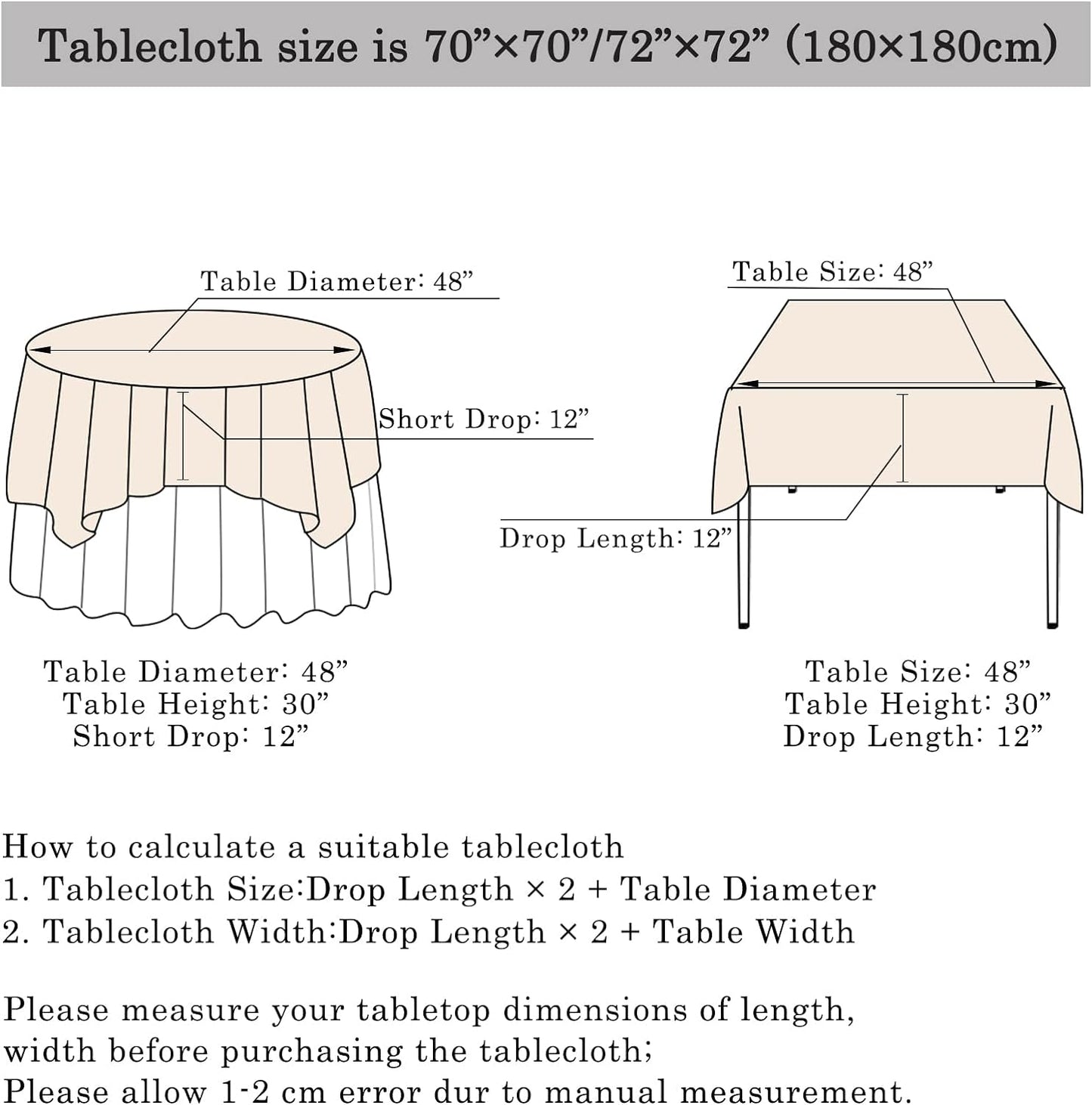 ShinyBeauty Sequin Tablecloth Black 72''x72'' Square Black Glitter Table Cover for Parties Wedding Event Decor Sparkley Tablecloth Kitchen Linen