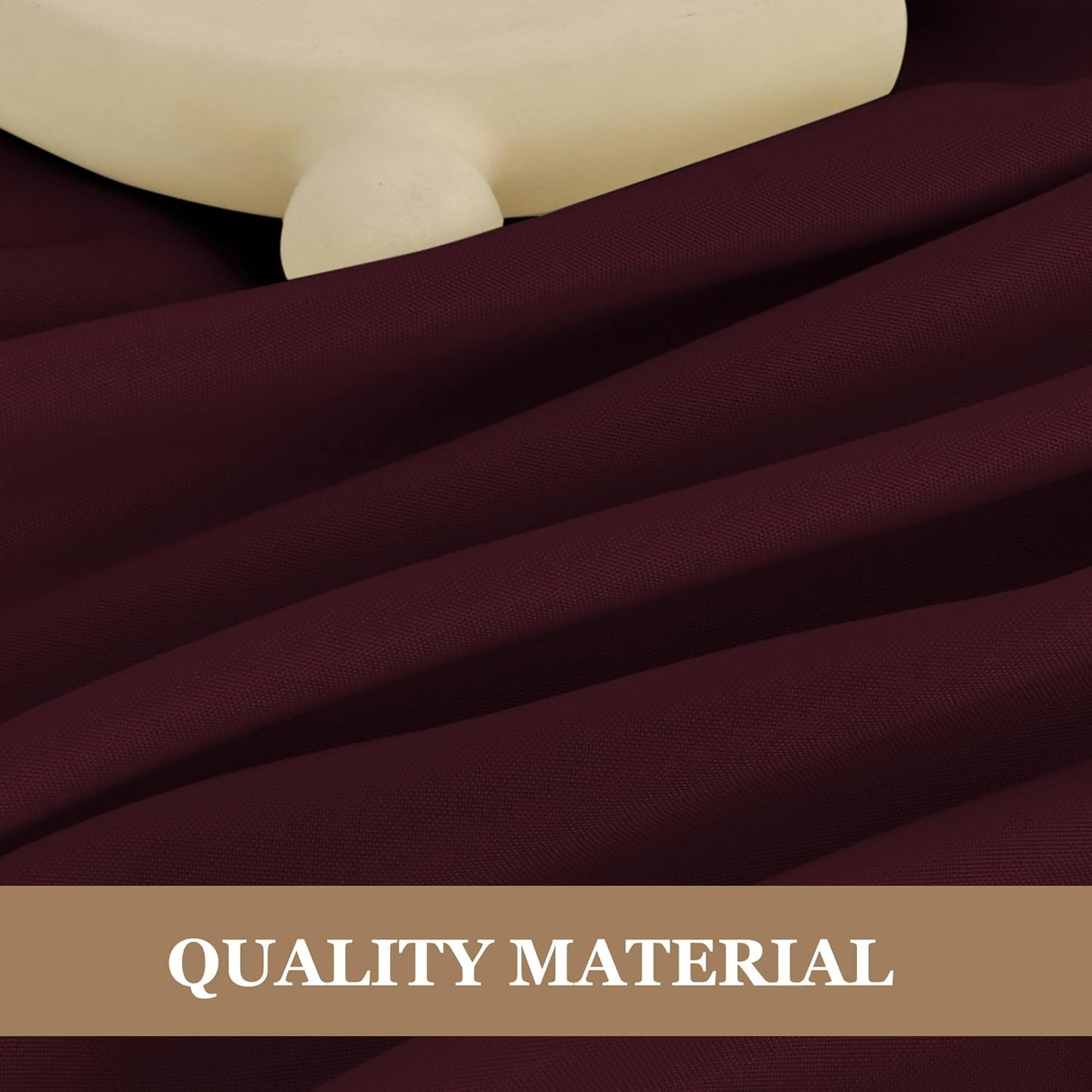 Fitable 6 Pack Burgundy Round Table Clothes - 70 Inches in Diameter - Stain Resistant and Washable Tablecloths, Polyester Fabric Table Covers for Wedding, Party, Banquet, Gathering